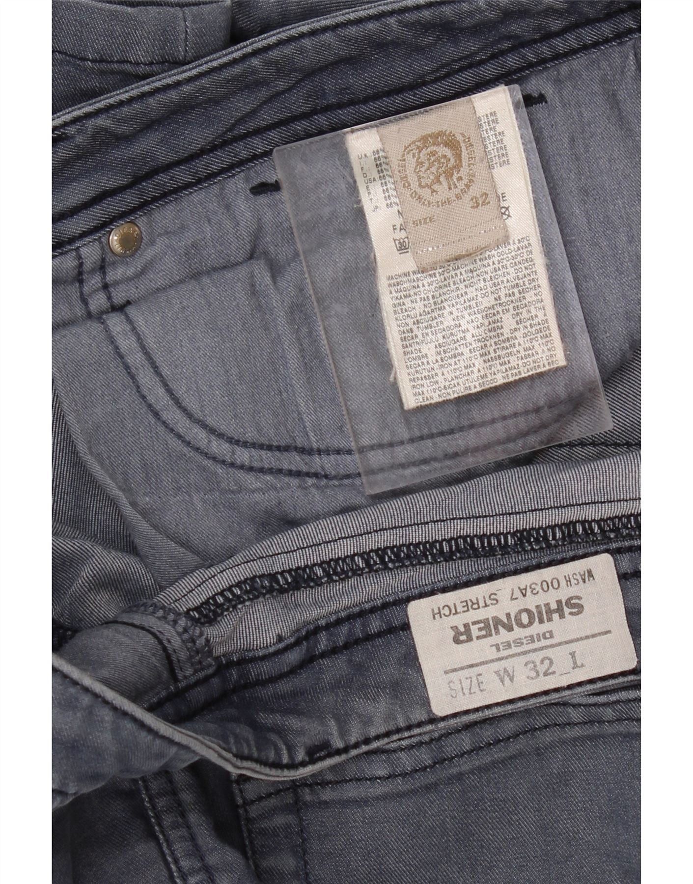Diesel Mens Shioner Slim Jeans W32 L29 Blue Cotton Size US 32 / EU 48 - 5 Thumbnail