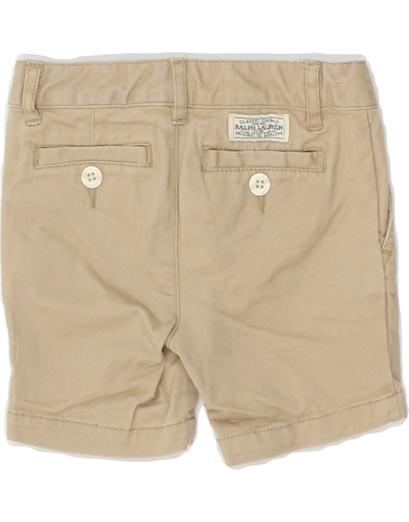 Ralph Lauren Baby Girls Classic Chino Shorts 18-24 Months W18 Beige Cotto Size 24" / US 00 / IT 34 - 2 Thumbnail