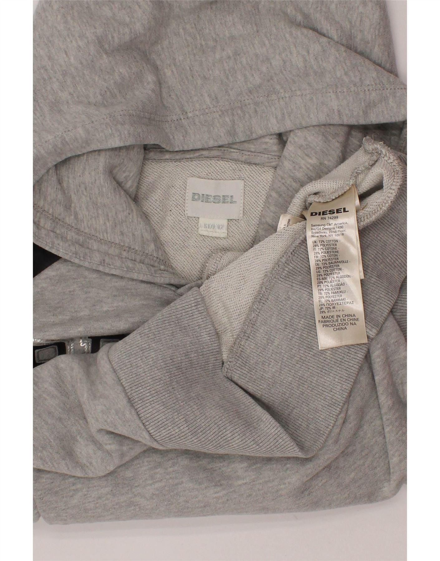 Diesel Boys Atlanta Braves Hoodie Jumper 11-12 Years Grey Colourblo Size M / US 6-8 / IT 42-44 - 3 Thumbnail