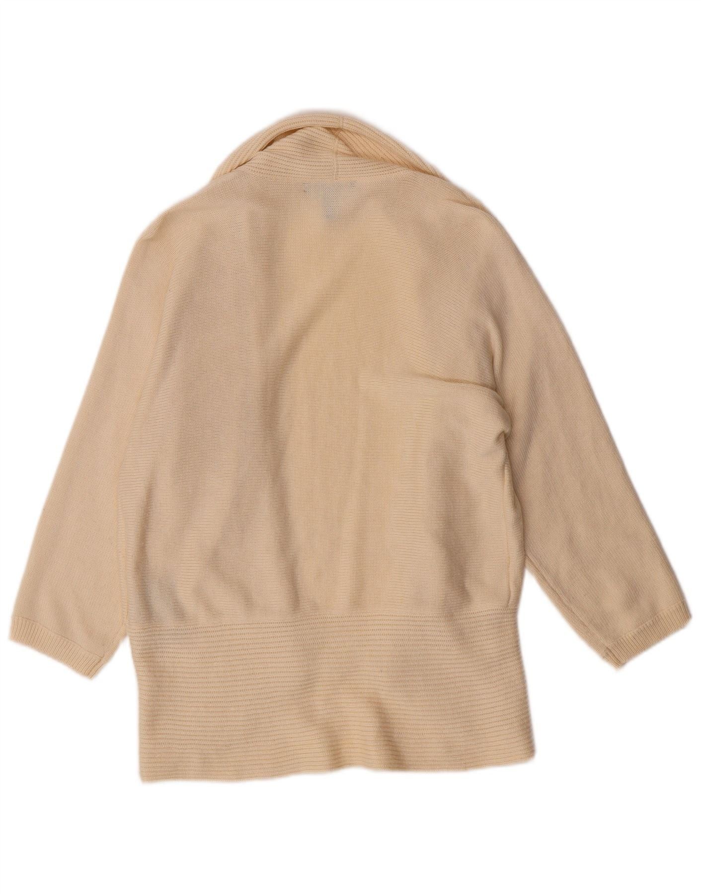 Ralph Lauren Womens 3/4 Sleeve Cardigan Sweater UK 14 Medium Off White Size S / US 4 / IT 40 - 2 Thumbnail
