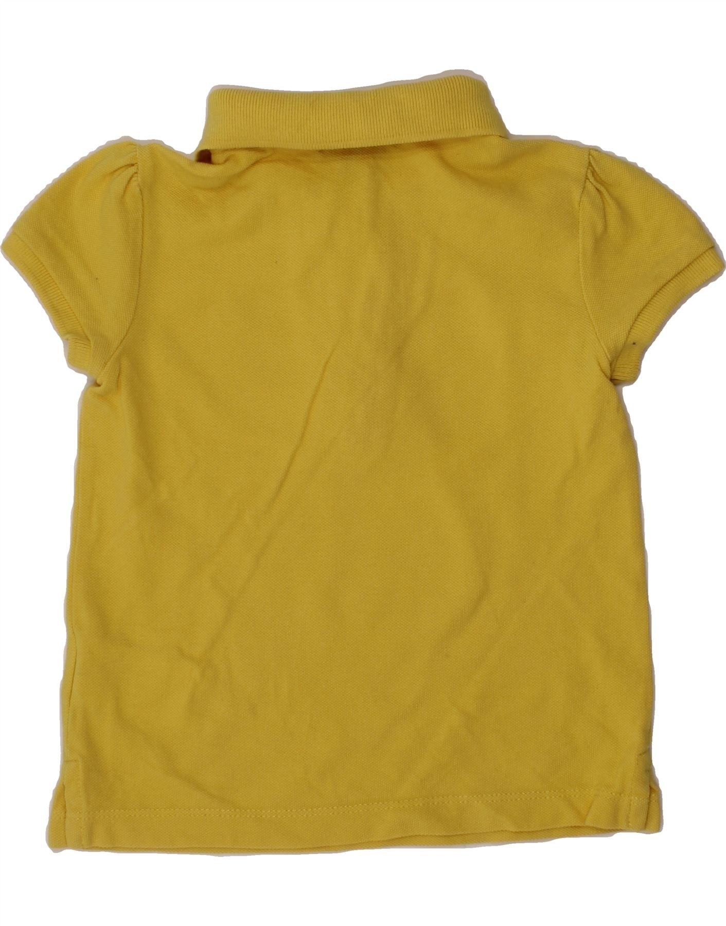 Polo Ralph Lauren Girls Polo Shirt 3-4 Years Yellow Cotton Size XXS / US 00 / IT 34 - 2 Thumbnail