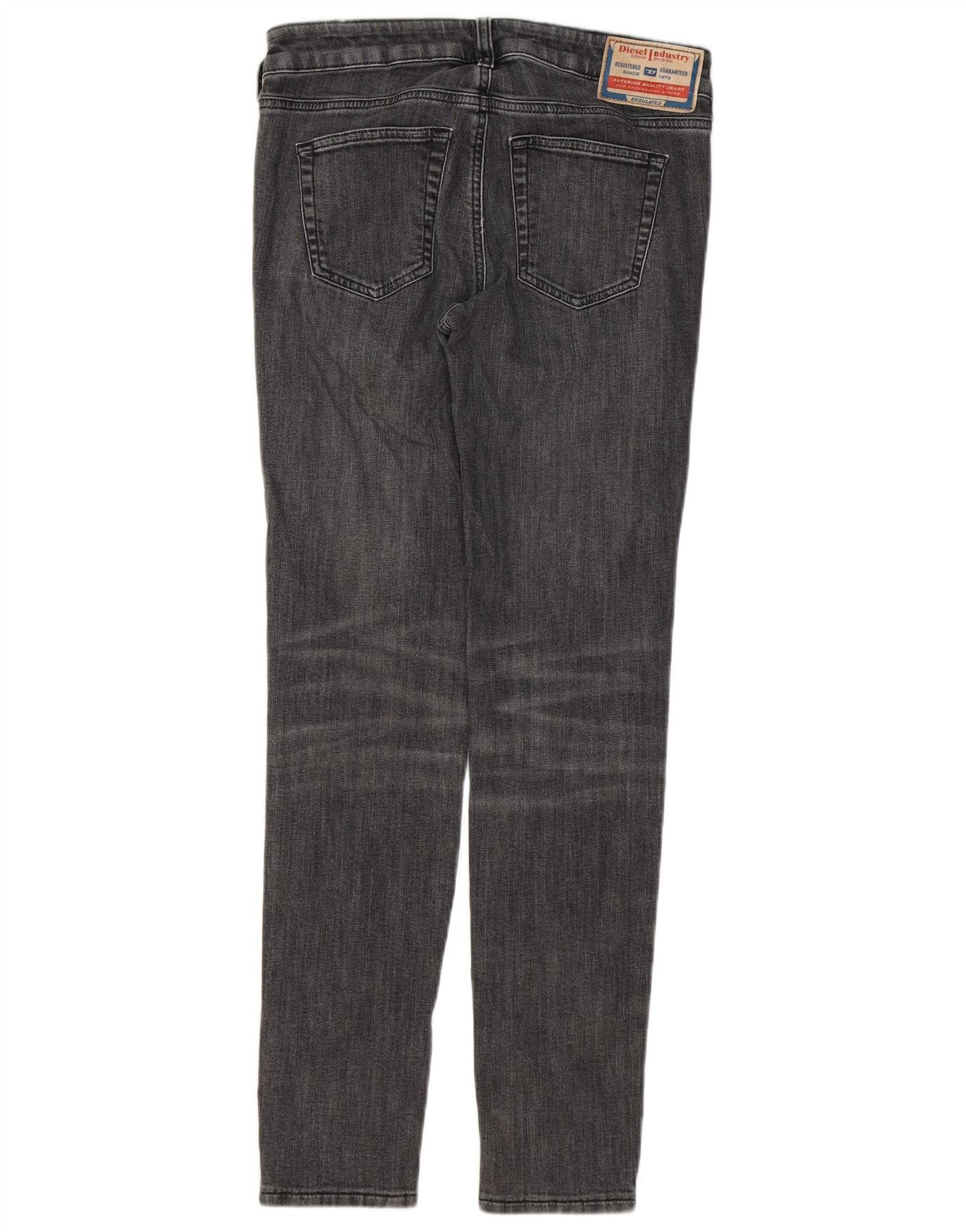 Diesel Womens Skinny Jeans W26 L30 Grey Cotton Size 42" / US 20 - 2 Thumbnail