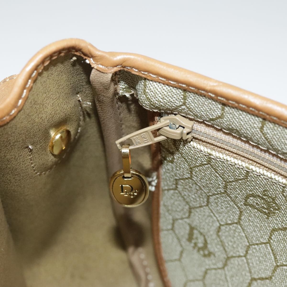 Dior Christian Dior Vintage Honeycomb Shoulder Bag Canvas Size ONE SIZE - 13 Thumbnail