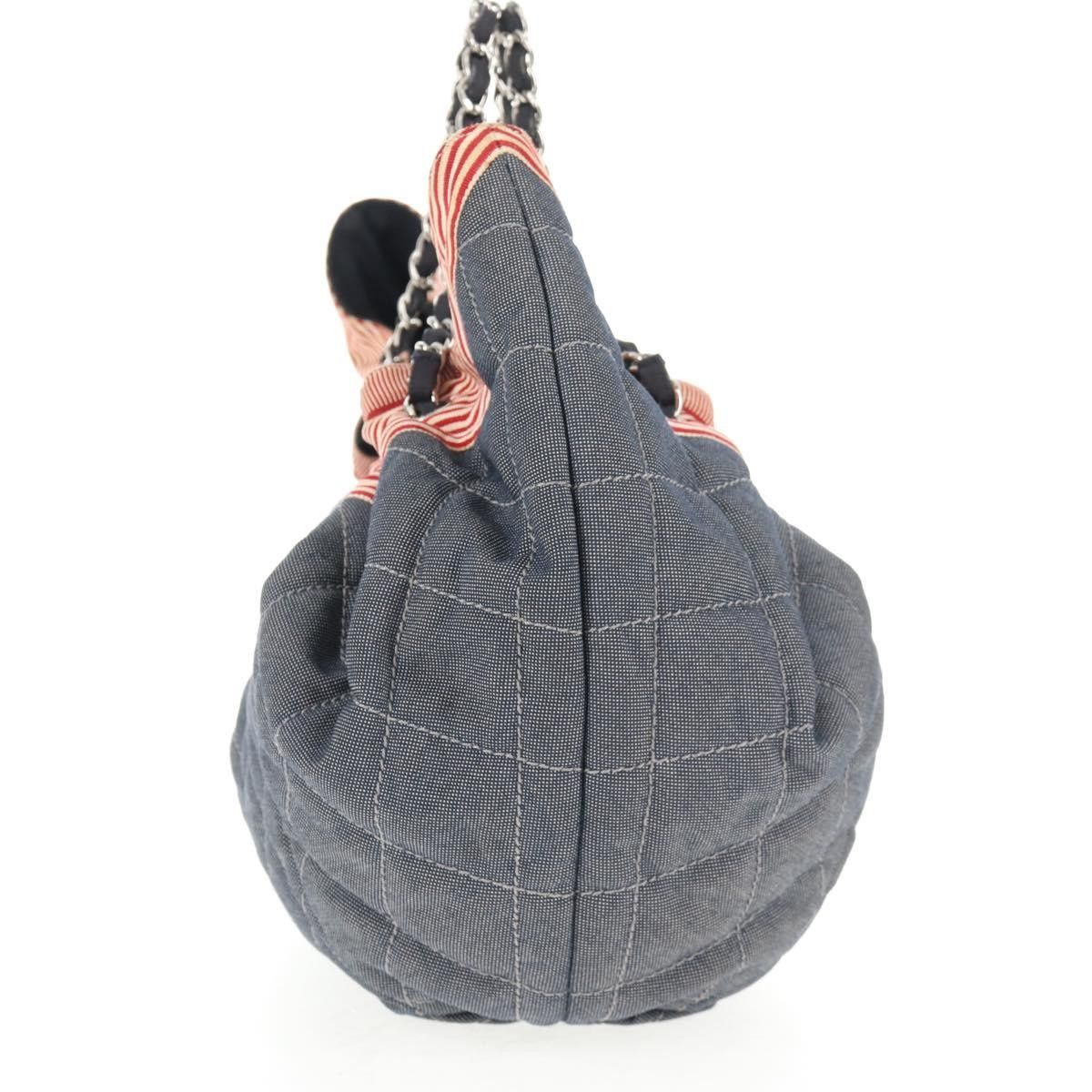 Chanel Chanel Stretch Spirit Cabas Quilted Denim Size ONE SIZE - 4 Thumbnail