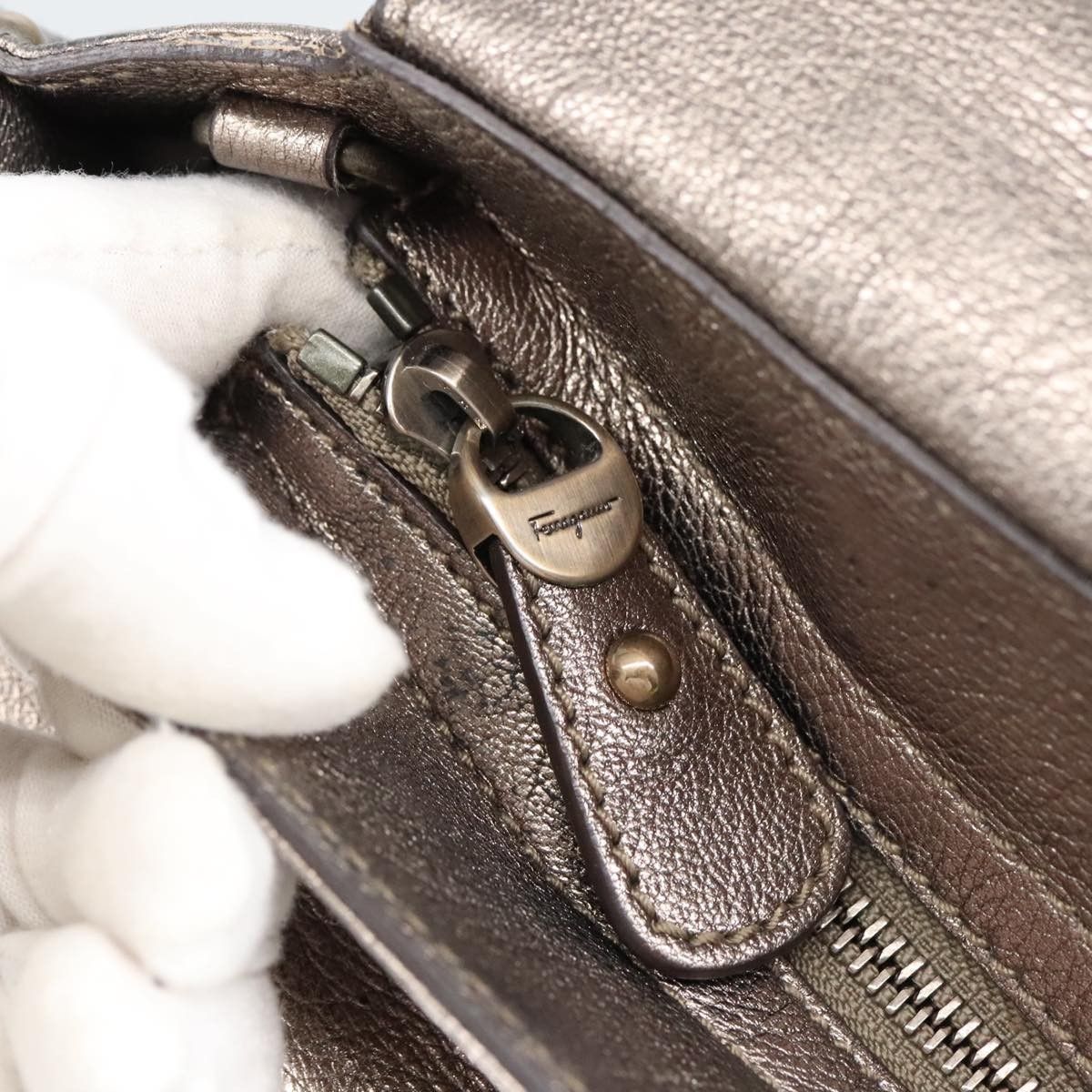 Salvatore Ferragamo Salvatore Ferragamo Sofia Satchel Leather Size ONE SIZE - 20 Thumbnail