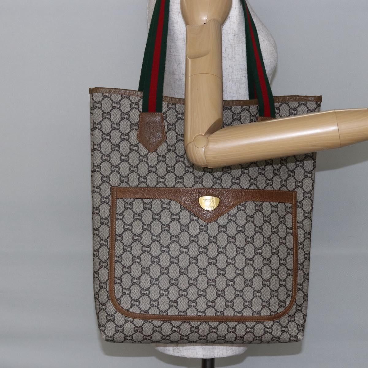 Gucci Gucci Vintage Web Strap Tote GG Coated Canvas Size ONE SIZE - 13 Thumbnail