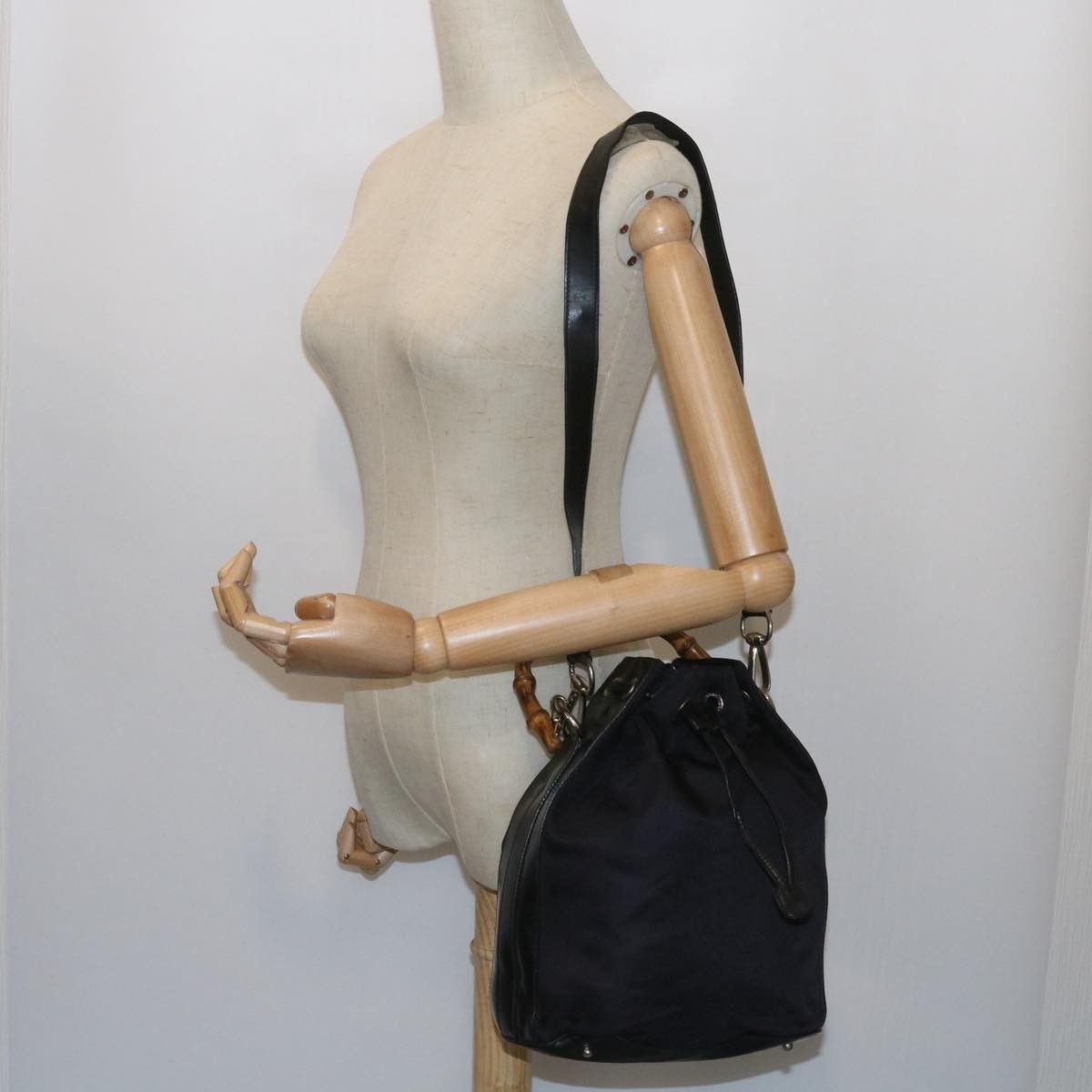 Gucci Gucci Vintage Bamboo Shoulder Bag Nylon Size ONE SIZE - 13 Thumbnail