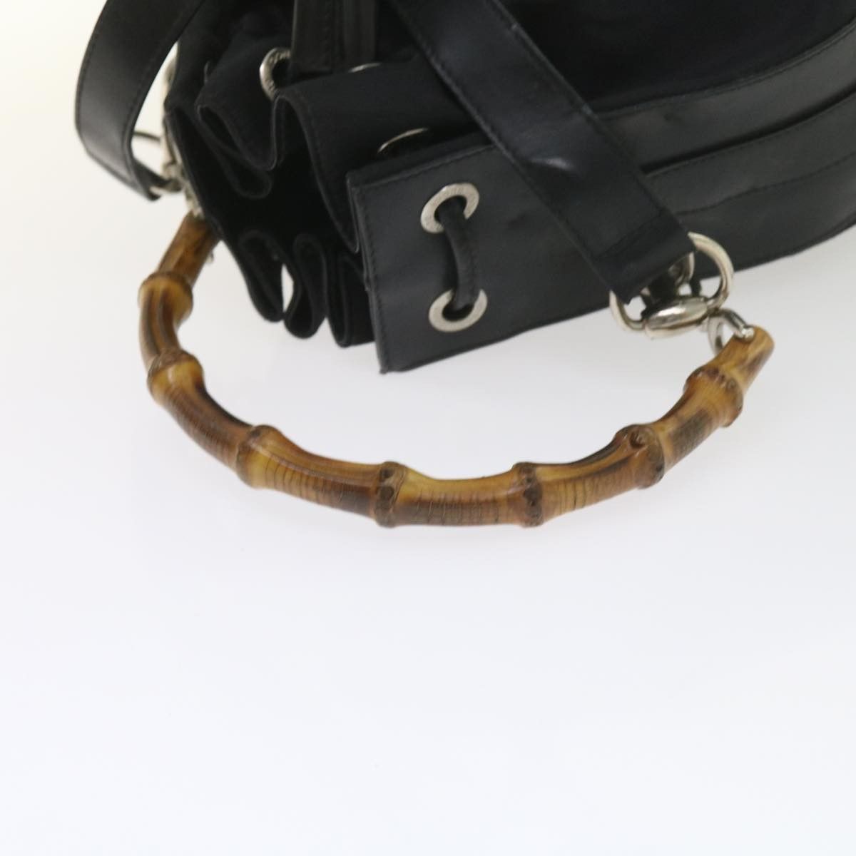 Gucci Gucci Vintage Bamboo Shoulder Bag Nylon Size ONE SIZE - 18 Thumbnail