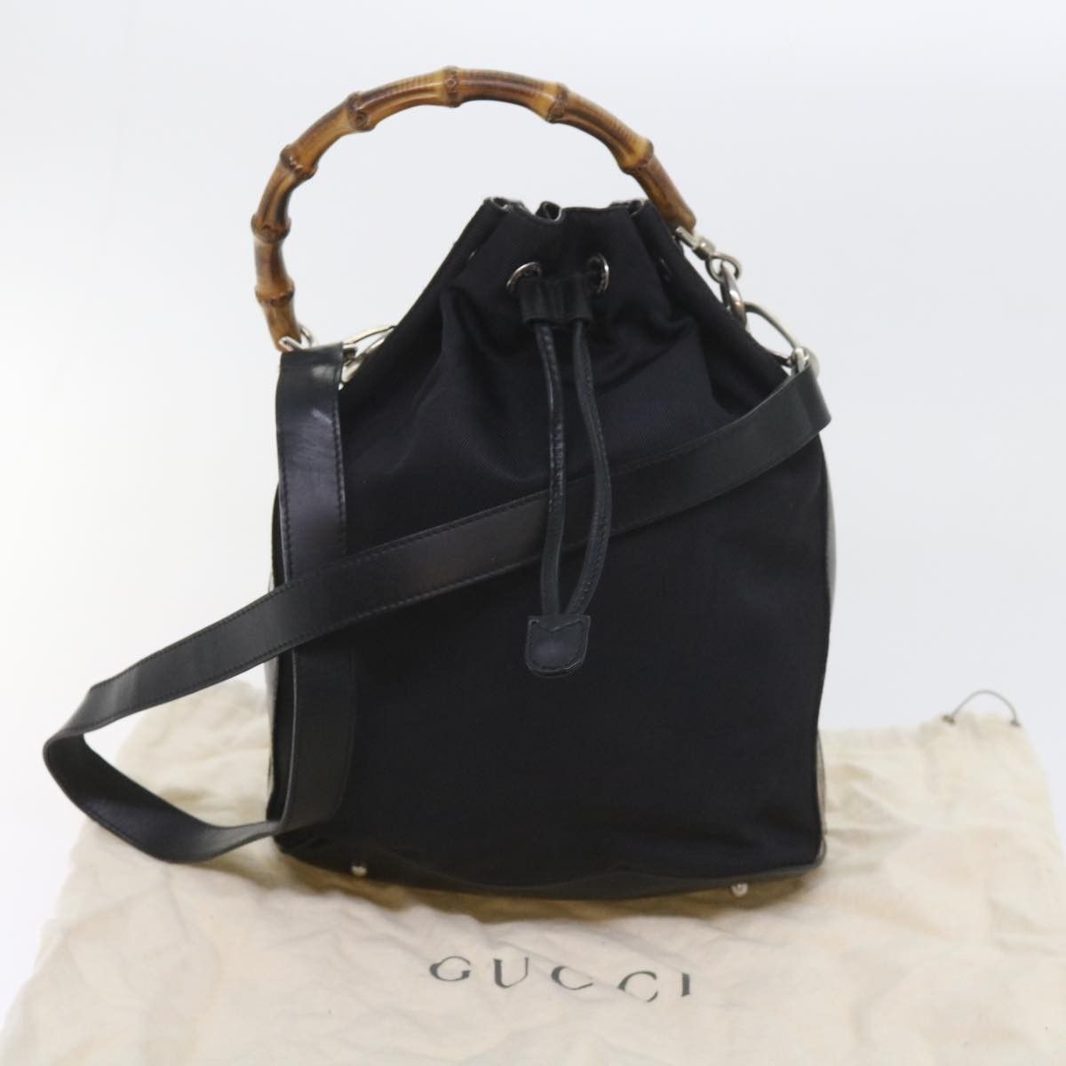 Gucci Gucci Vintage Bamboo Shoulder Bag Nylon Size ONE SIZE - 12 Thumbnail
