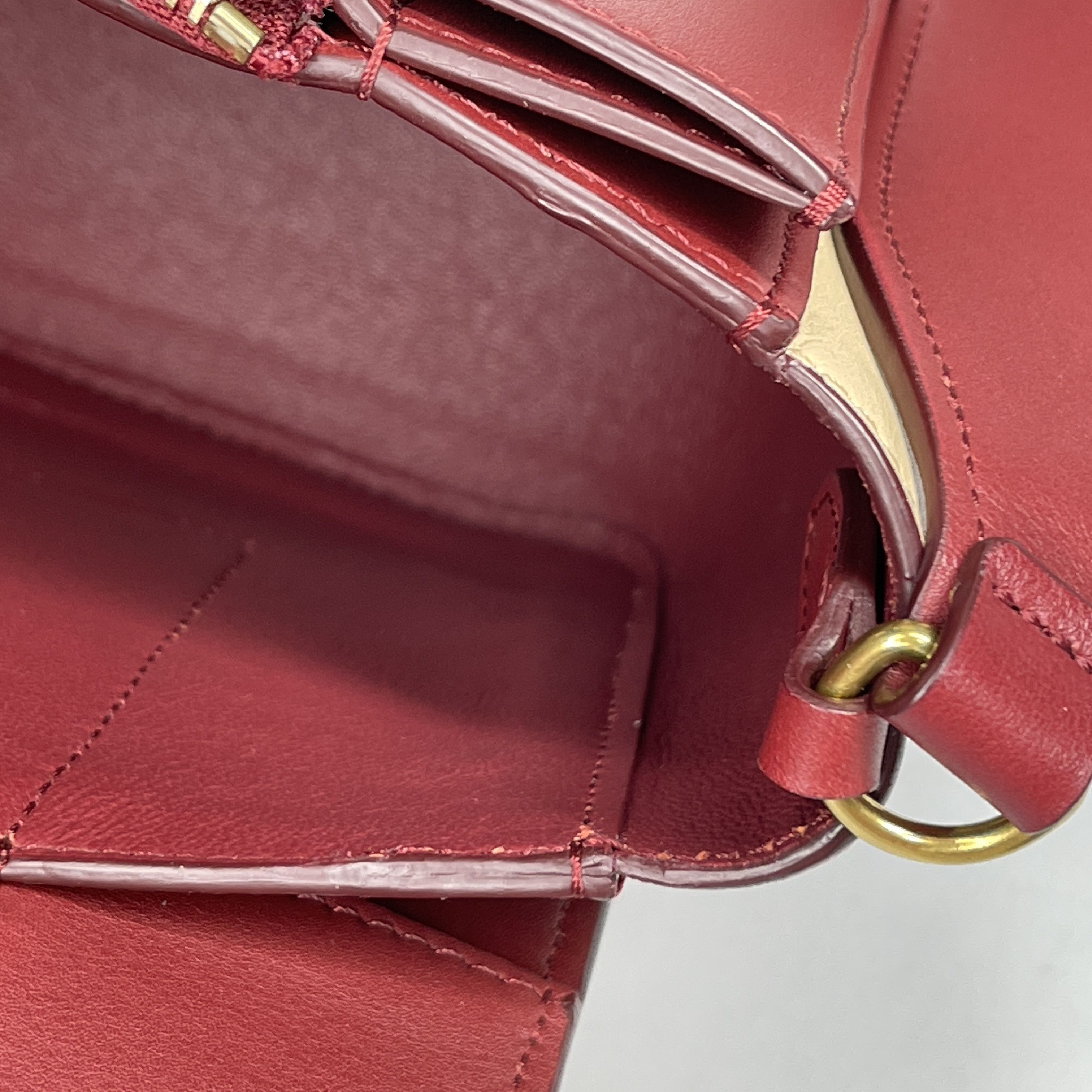 Celine Celine Triomphe Frame Chain Shoulder Bag Leather Size ONE SIZE - 8 Thumbnail
