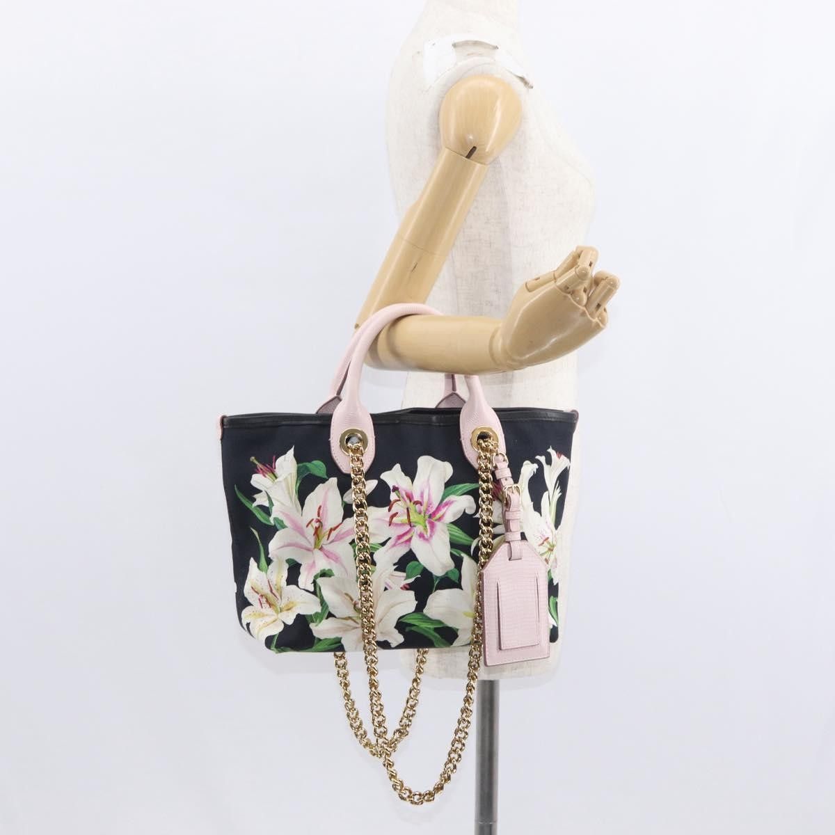 Dolce & Gabbana Dolce & Gabbana Capri Tote Printed Canvas with Lizard Embossed Leather Size ONE SIZE - 17 Thumbnail