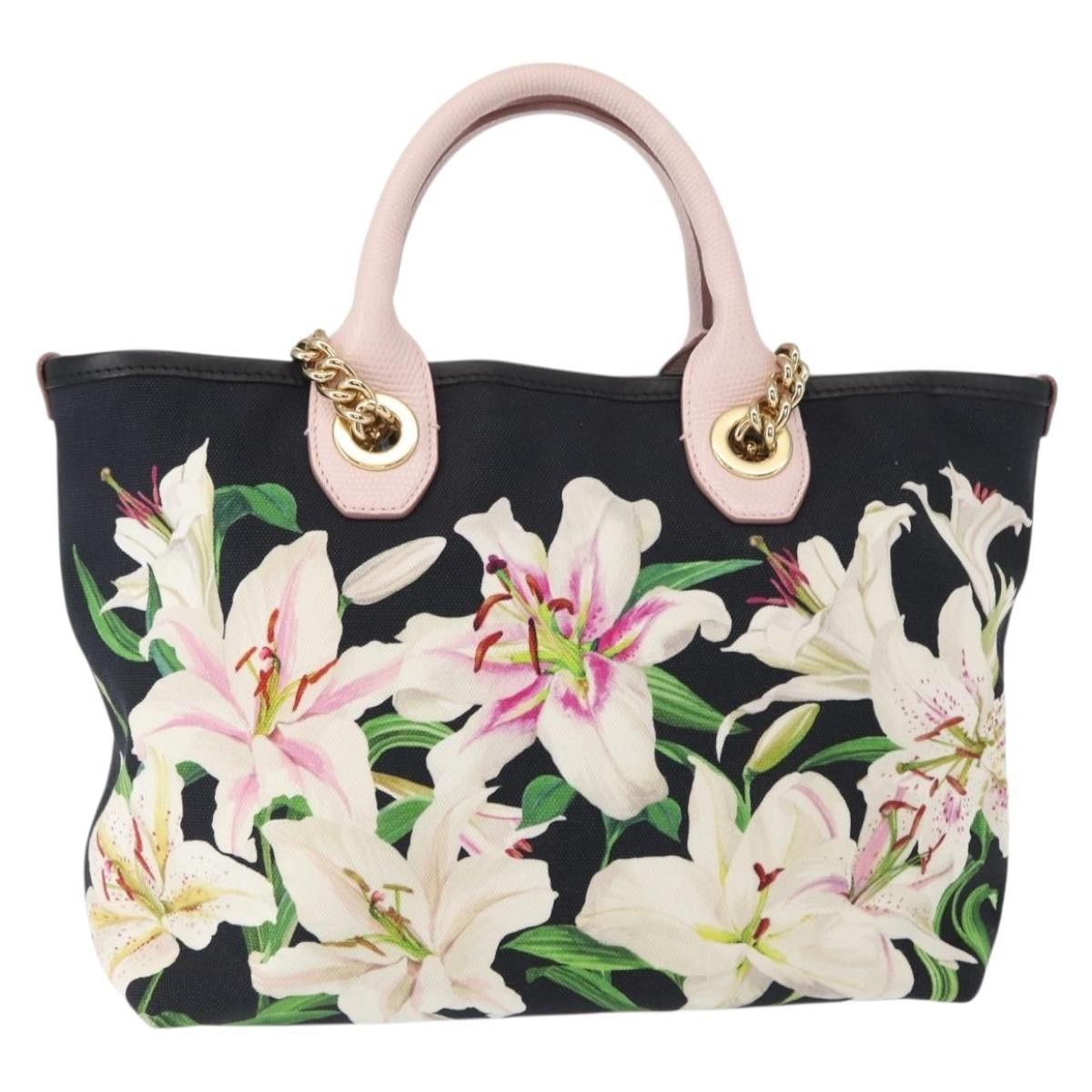 Dolce & Gabbana Dolce & Gabbana Capri Tote Printed Canvas with Lizard Embossed Leather Size ONE SIZE - 2 Thumbnail