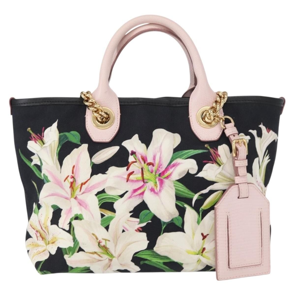 Dolce & Gabbana Dolce & Gabbana Capri Tote Printed Canvas with Lizard Embossed Leather Size ONE SIZE - 24 Thumbnail