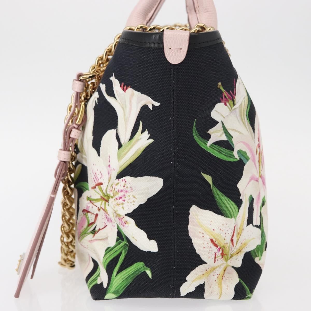 Dolce & Gabbana Dolce & Gabbana Capri Tote Printed Canvas with Lizard Embossed Leather Size ONE SIZE - 3 Thumbnail