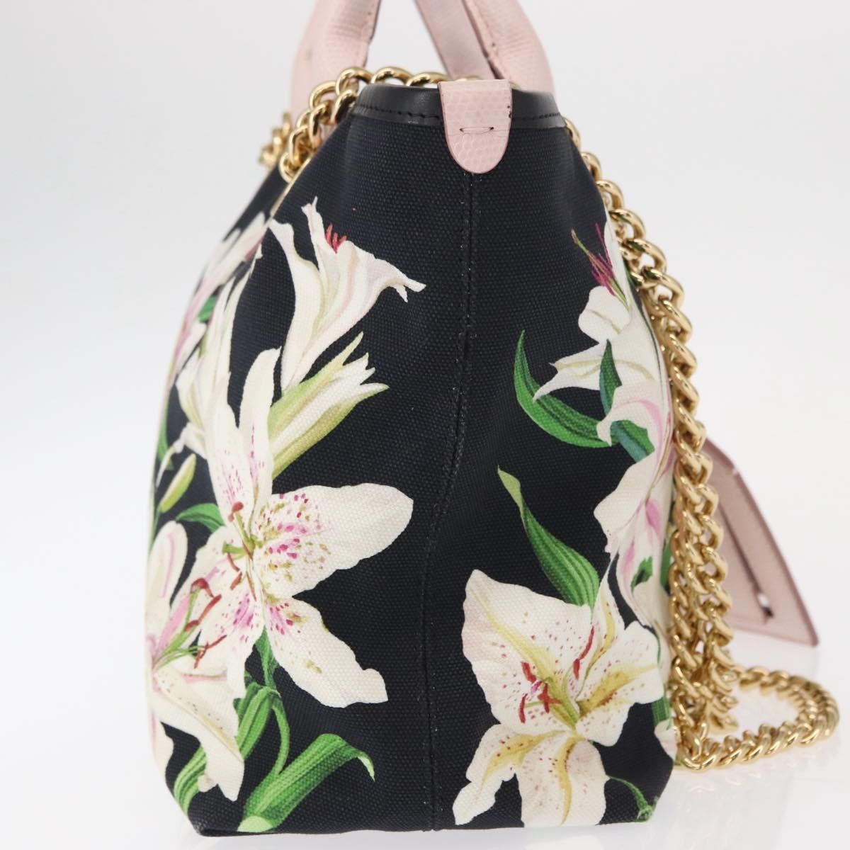 Dolce & Gabbana Dolce & Gabbana Capri Tote Printed Canvas with Lizard Embossed Leather Size ONE SIZE - 4 Thumbnail