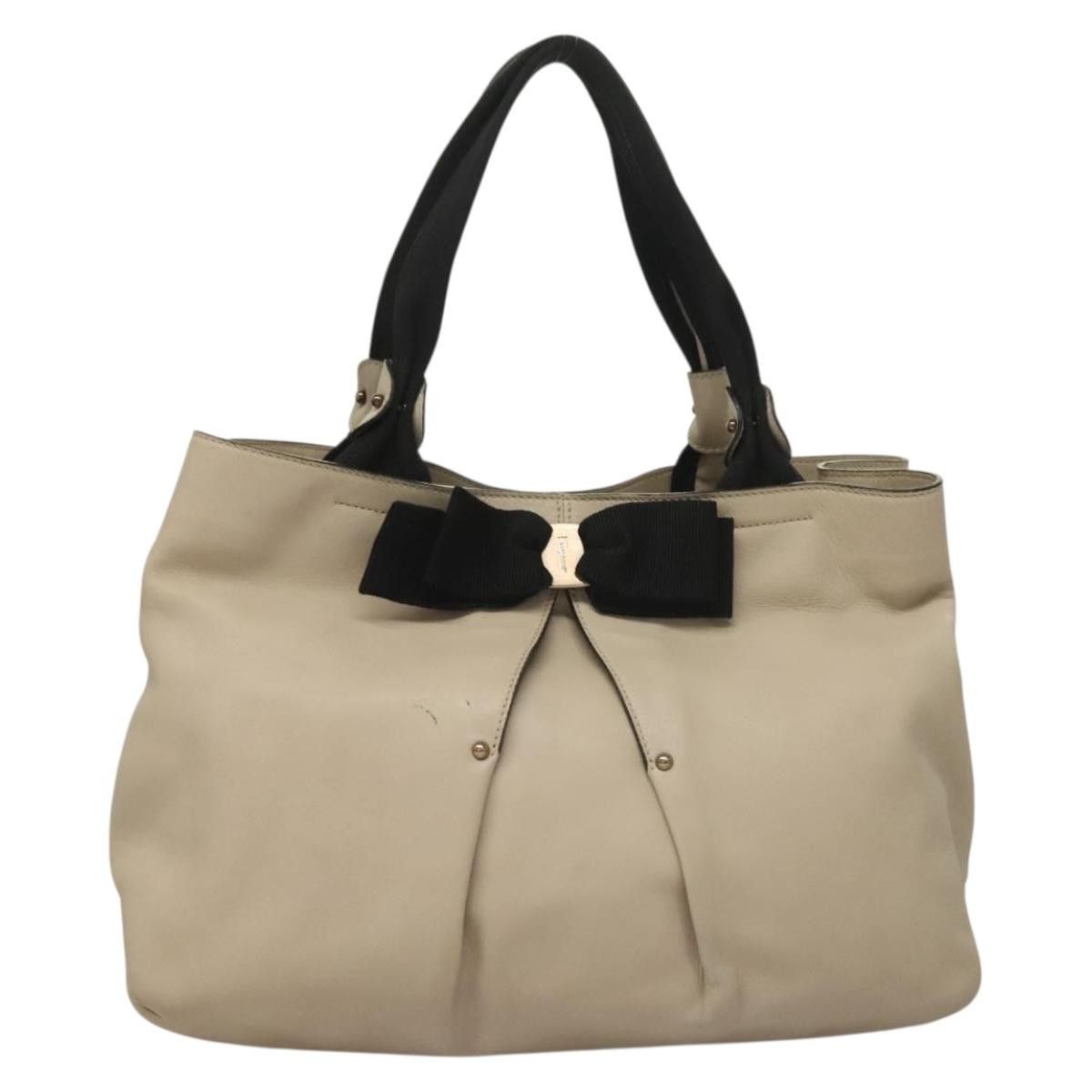 Salvatore Ferragamo Salvatore Ferragamo Vara bow tote Leather Size ONE SIZE - 17 Thumbnail