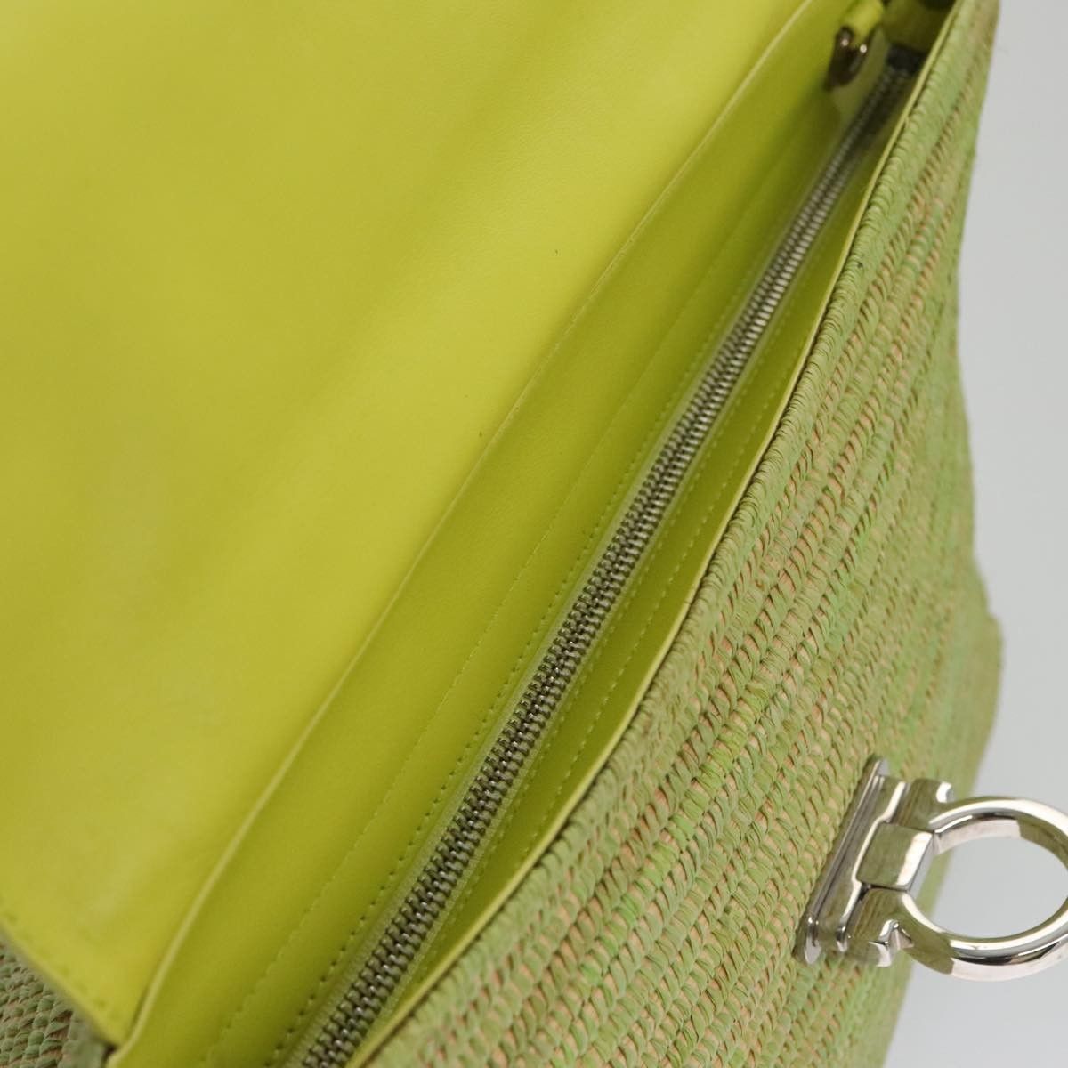 Salvatore Ferragamo Salvatore Ferragamo Sofia Satchel Raffia with Leather Size ONE SIZE - 21 Thumbnail