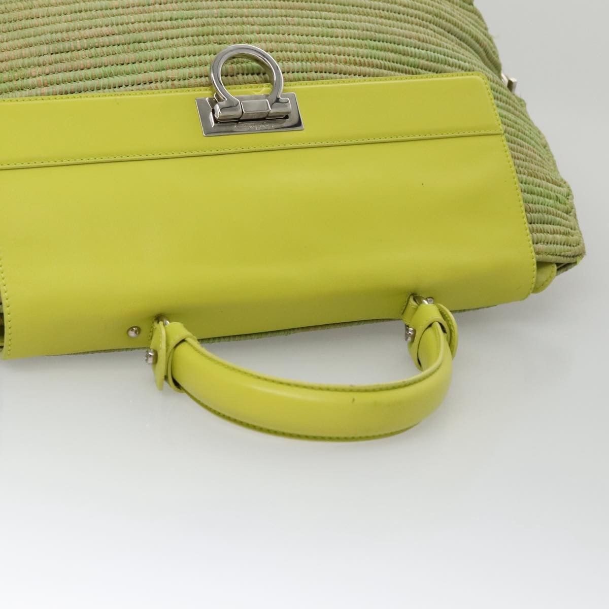 Salvatore Ferragamo Salvatore Ferragamo Sofia Satchel Raffia with Leather Size ONE SIZE - 8 Thumbnail