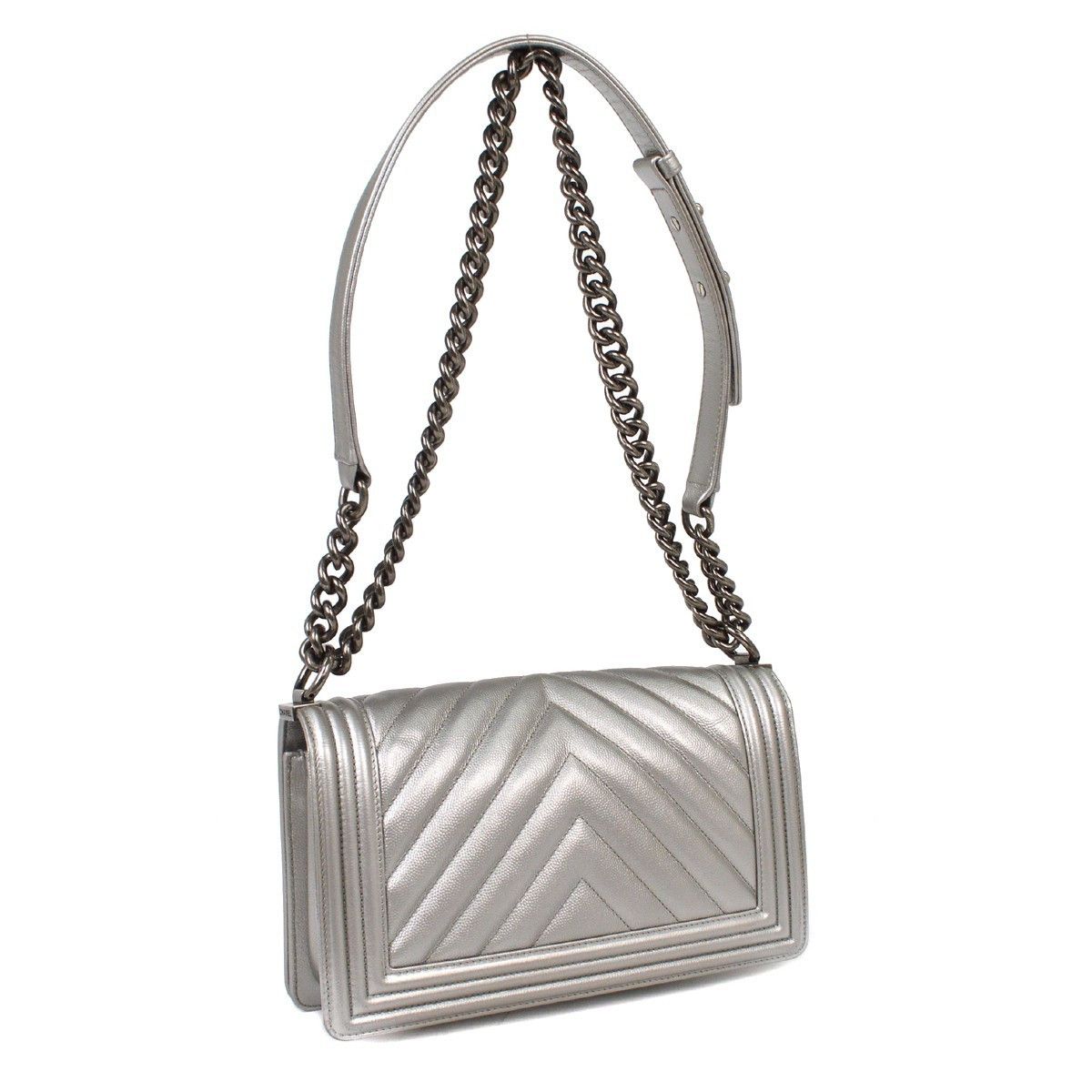 Chanel Chanel Boy Flap Bag Chevron Caviar Size ONE SIZE - 2 Thumbnail