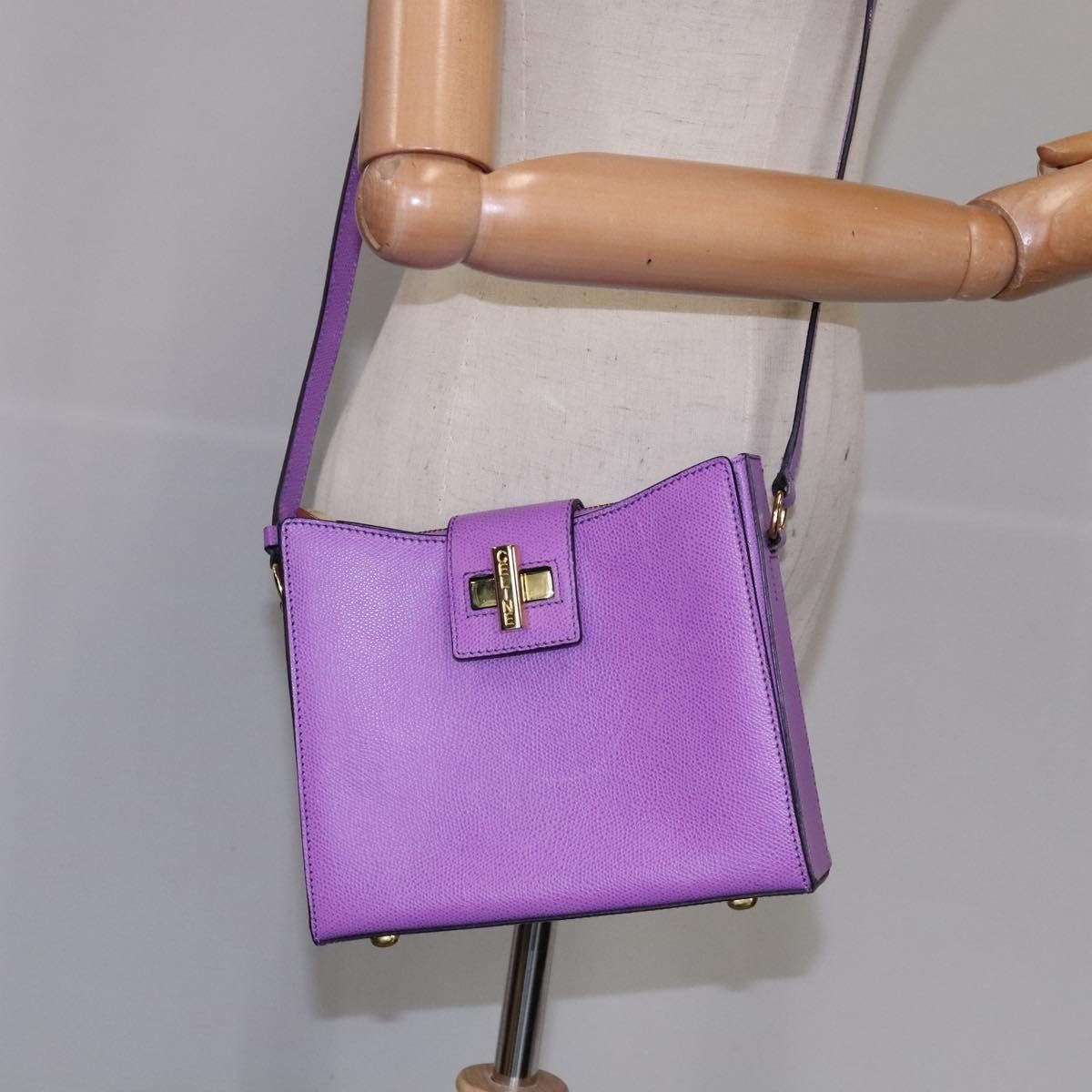 Celine Celine Vintage turn lock shoulder bag Leather Size ONE SIZE - 17 Thumbnail