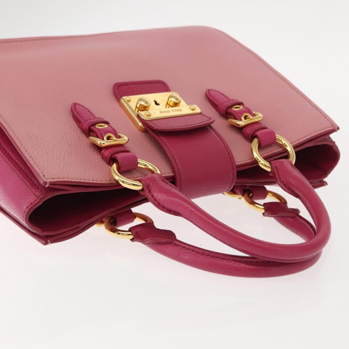 Miu Miu Miu Miu Madras Convertible Lock Tote Leather Size ONE SIZE - 17 Thumbnail
