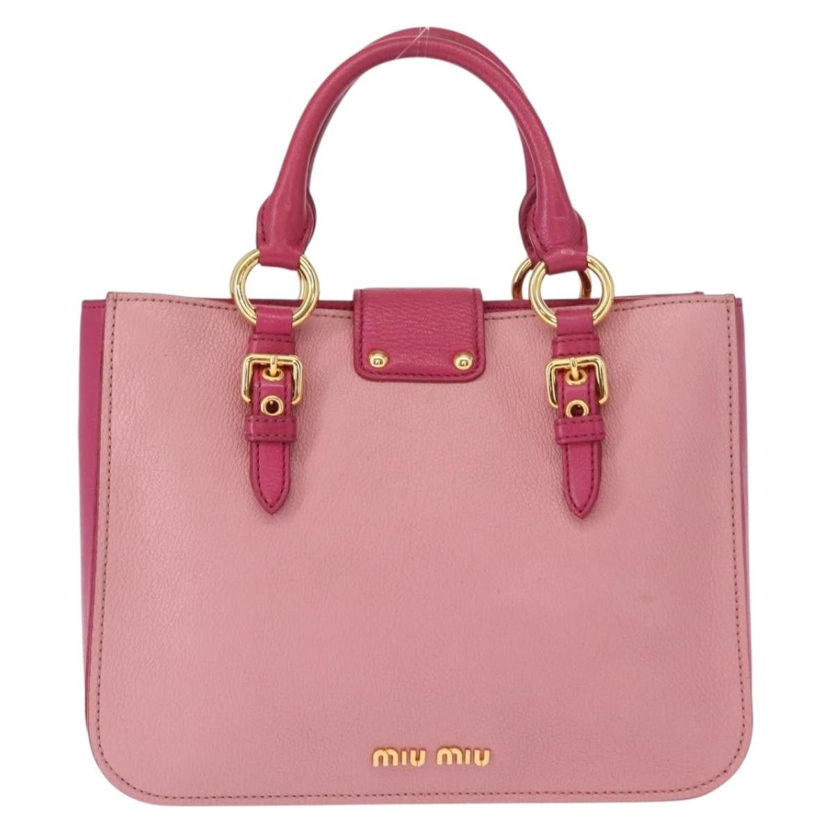 Miu Miu Miu Miu Madras Convertible Lock Tote Leather Size ONE SIZE - 2 Thumbnail