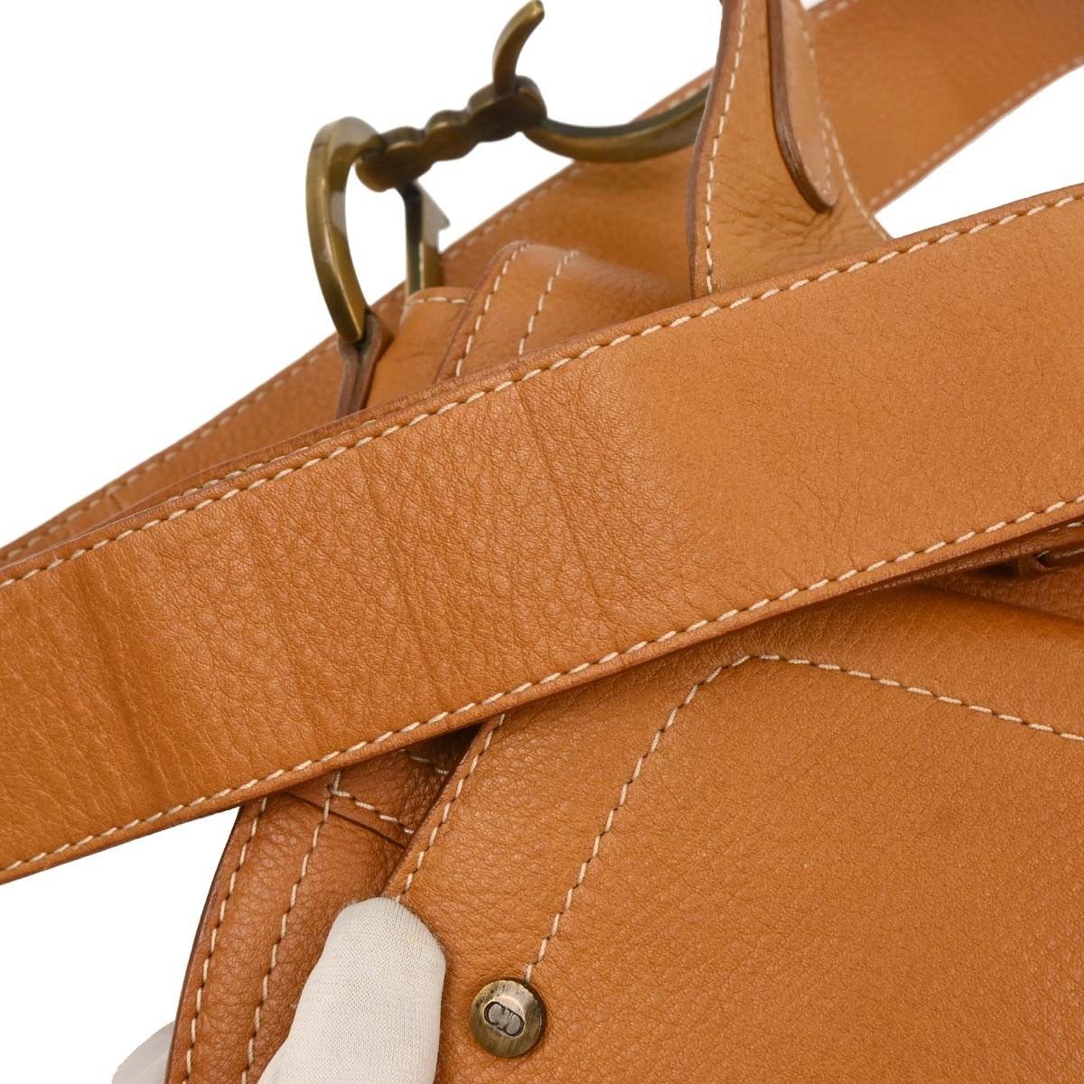 Dior Christian Dior Vintage Double Saddle Bag Leather Size ONE SIZE - 9 Thumbnail