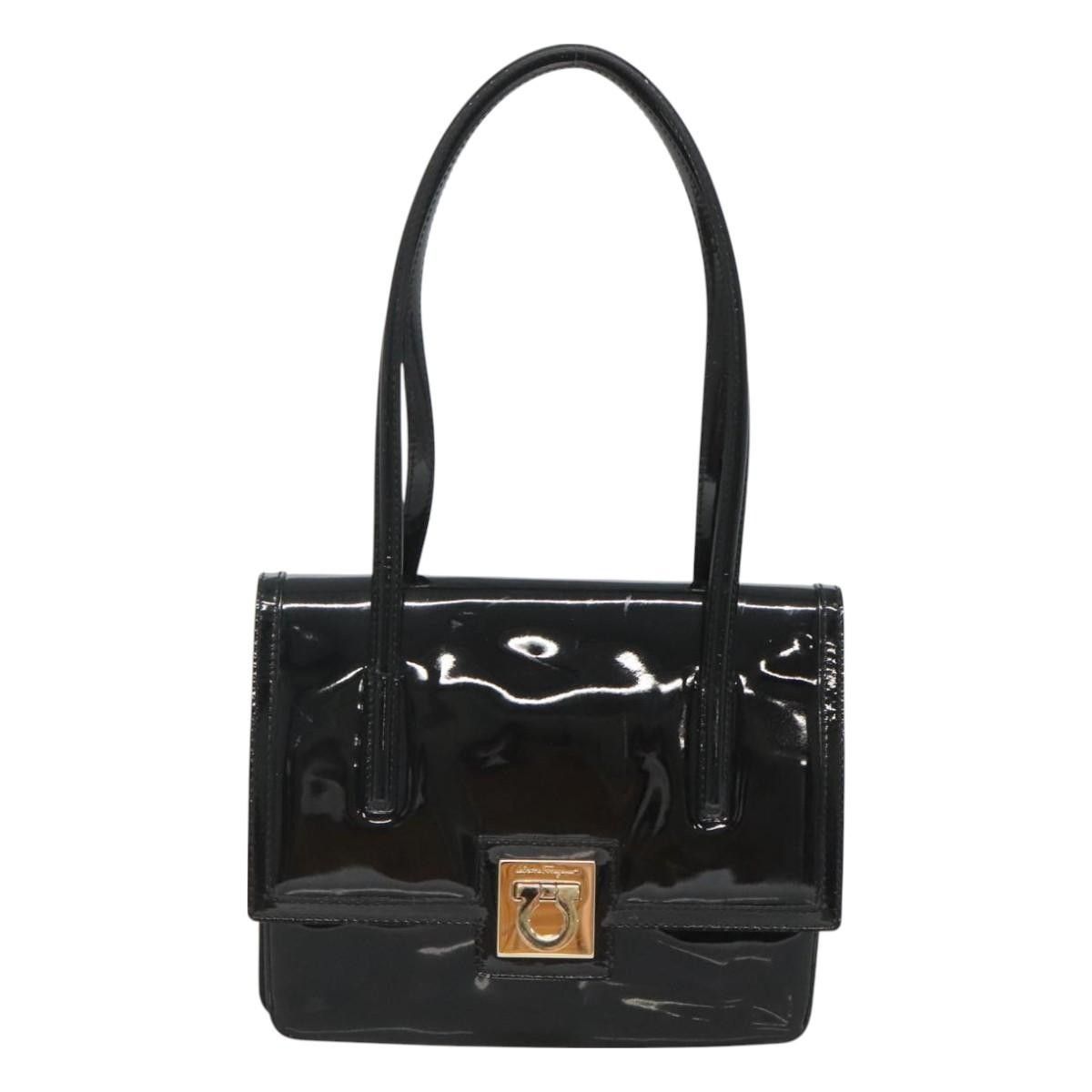 Salvatore Ferragamo Salvatore Ferragamo Gancini handbag Patent leather Size ONE SIZE - 17 Thumbnail