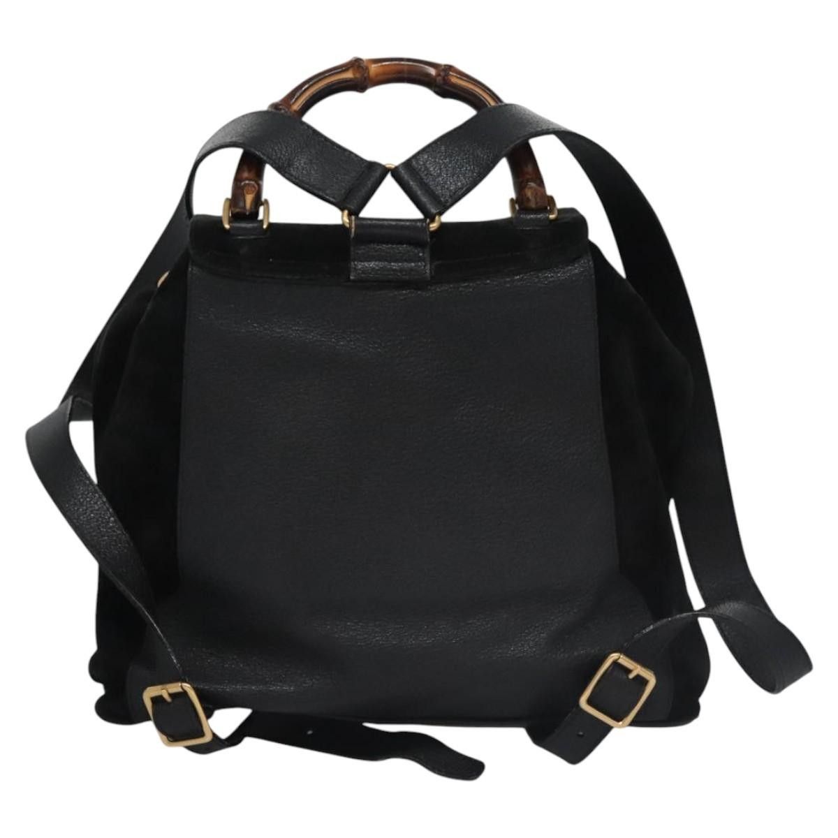 Gucci Gucci Vintage Bamboo Backpack Leather Size ONE SIZE - 2 Thumbnail