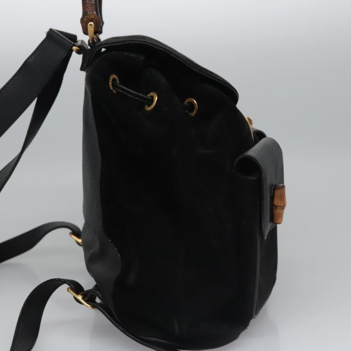Gucci Gucci Vintage Bamboo Backpack Leather Size ONE SIZE - 4 Thumbnail