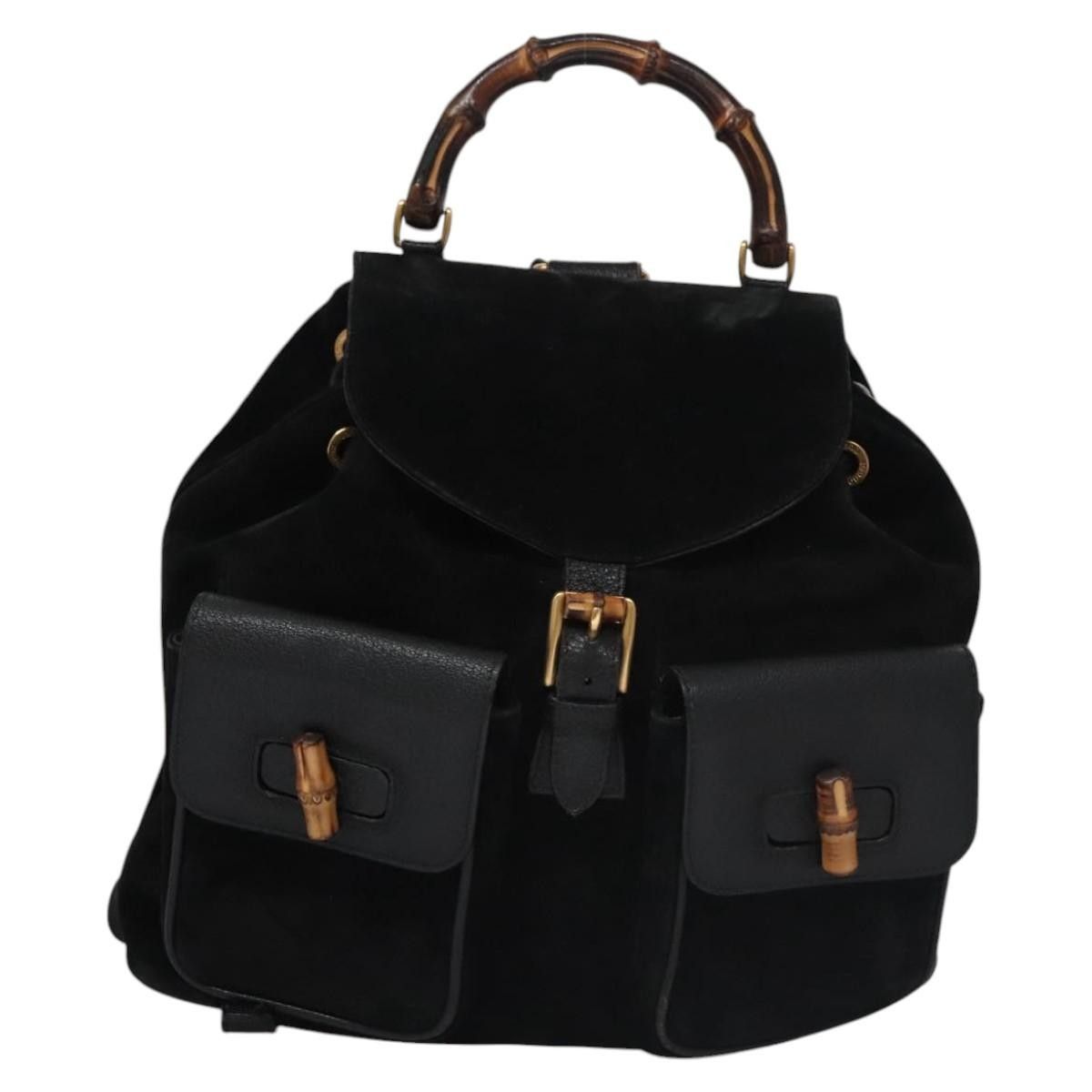 Gucci Gucci Vintage Bamboo Backpack Leather Size ONE SIZE - 18 Thumbnail