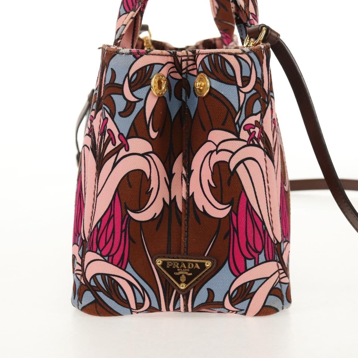 Prada Prada Canapa Open Tote Canvas Size ONE SIZE - 4 Thumbnail