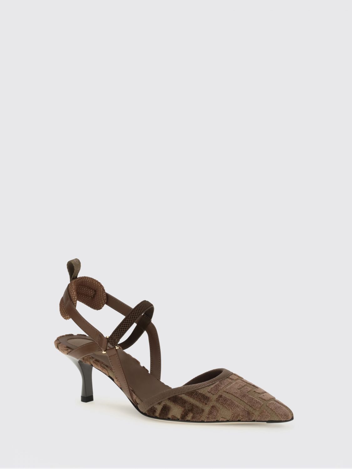 Fendi Fendi Pump Woman Cocoa Size US 6 / IT 36 - 2 Thumbnail