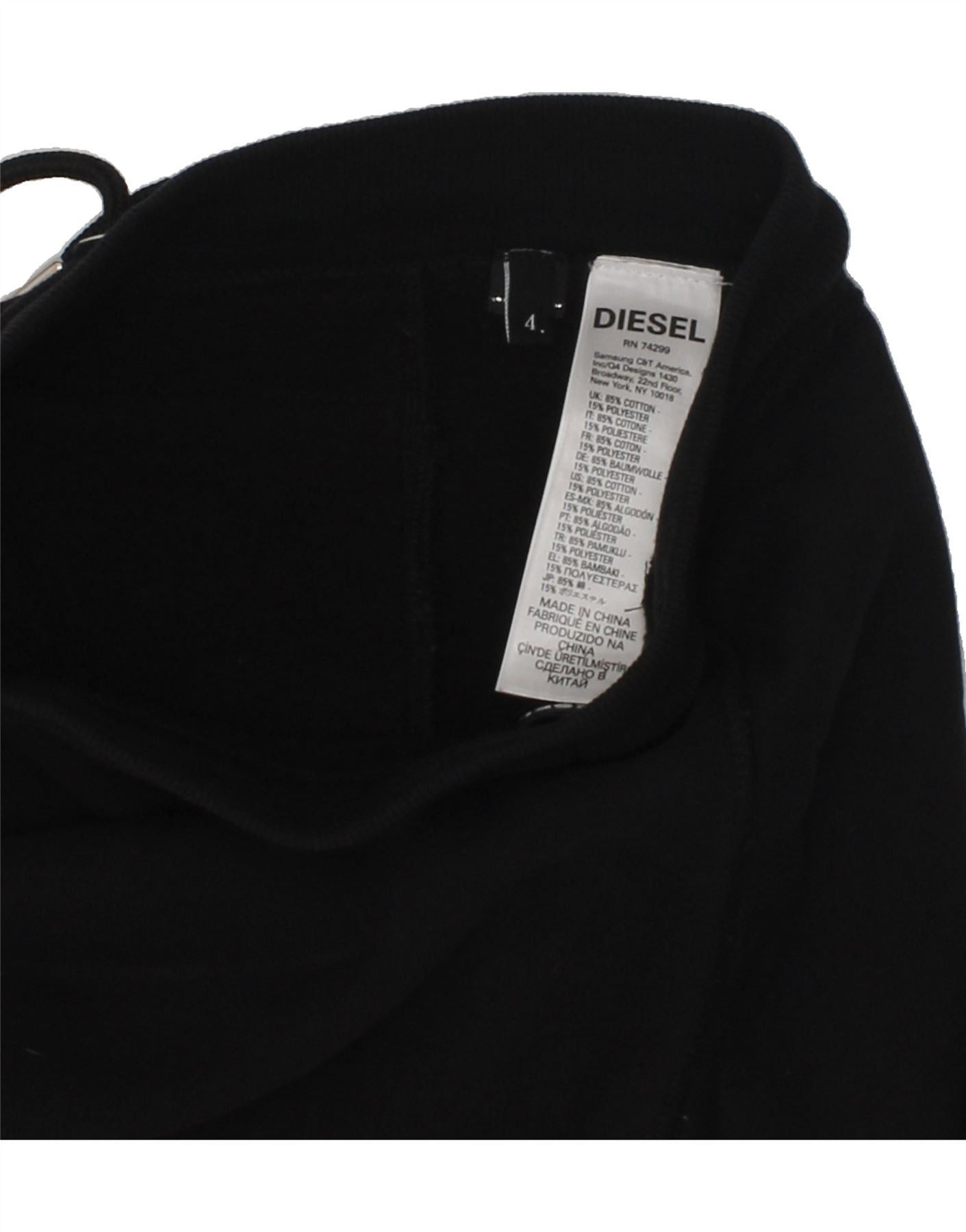 Diesel Girls Asymmetrical Skirt 3-4 Years W22 Black Cotton Size 24" / US 00 / IT 34 - 3 Thumbnail