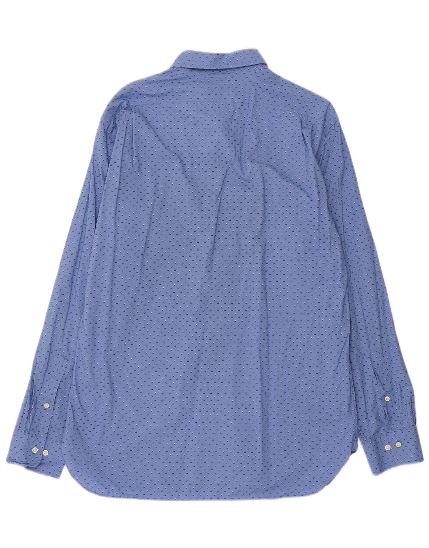 Polo Ralph Lauren Mens Slim Fit Shirt 17 XL Blue Floral Cotton Size US XL / EU 56 / 4 - 2 Thumbnail