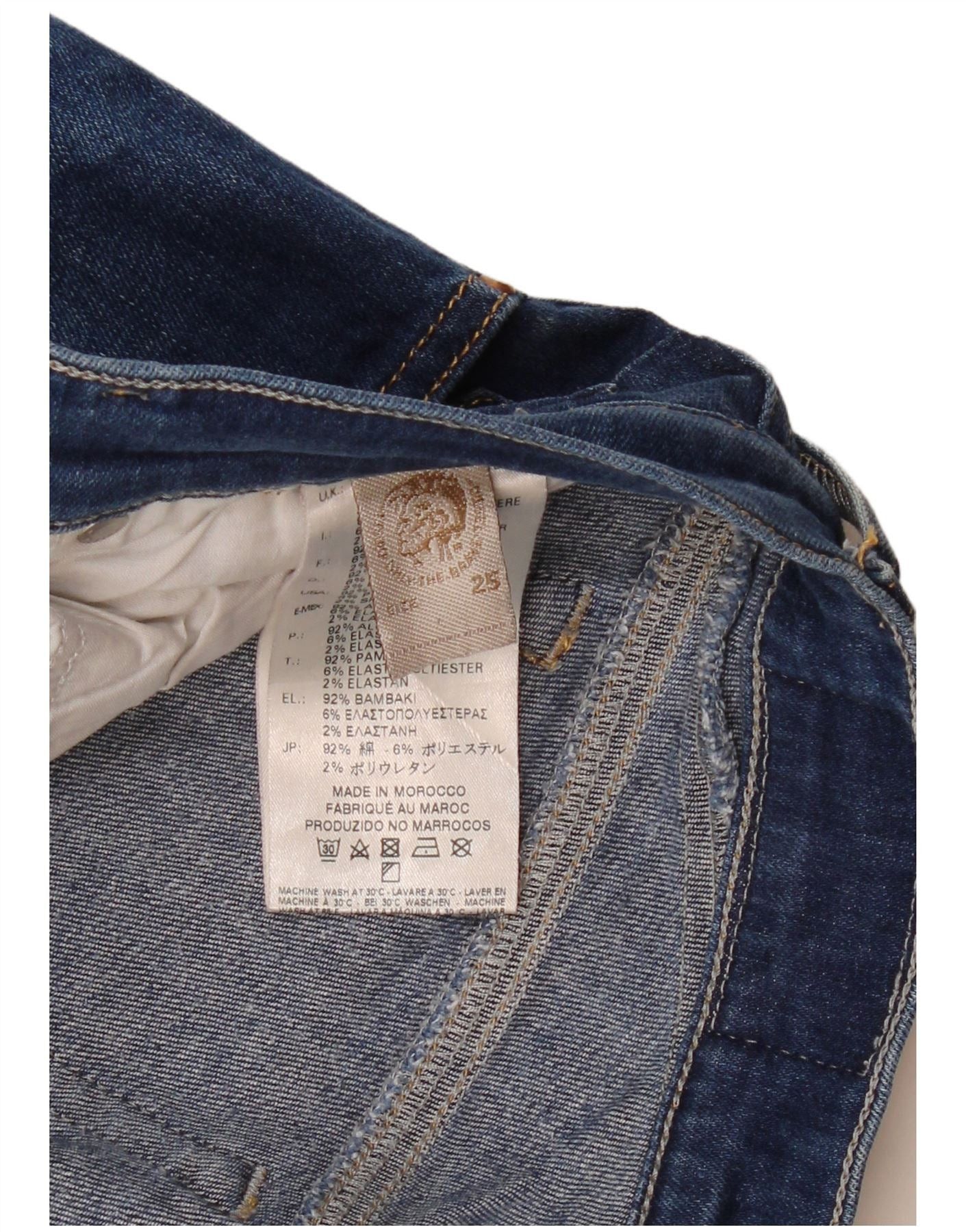 Diesel Womens Slim Jeans W25 L26 Blue Cotton Size 42" / US 20 - 3 Thumbnail