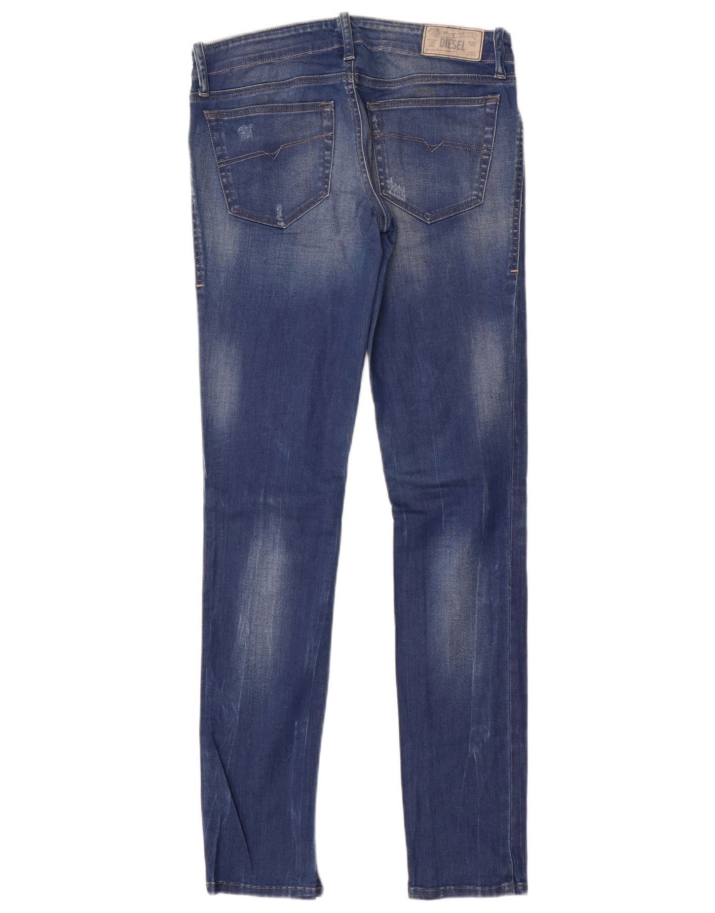 Diesel Womens Grupee Super Skinny Jeans W29 L33 Blue Cotton Size 42" / US 20 - 2 Thumbnail