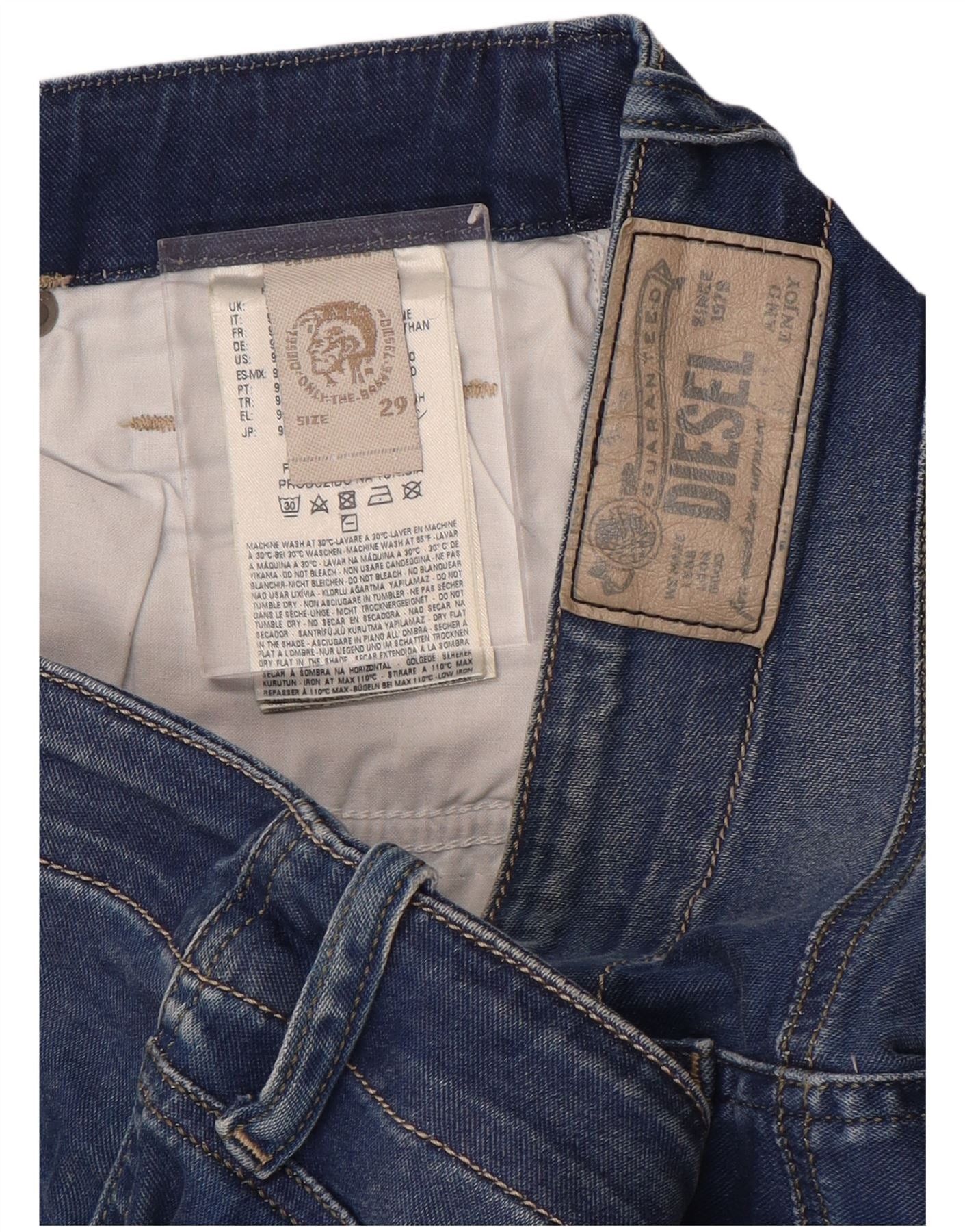 Diesel Womens Grupee Super Skinny Jeans W29 L33 Blue Cotton Size 42" / US 20 - 3 Thumbnail