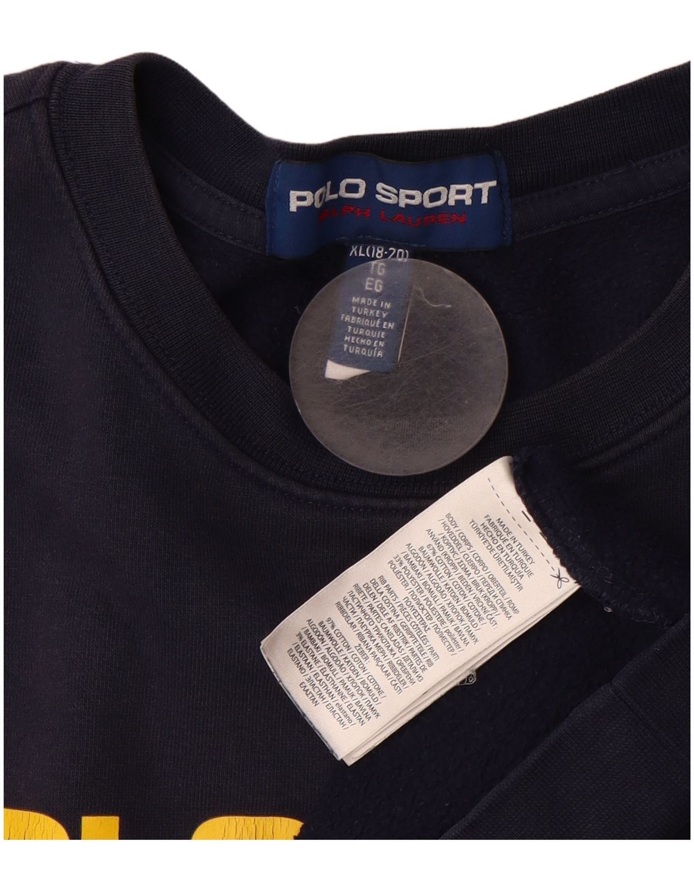 Ralph Lauren Boys Graphic Sweatshirt Jumper 15-16 Years XL Navy Blue Size XL / US 12-14 / IT 48-50 - 3 Thumbnail