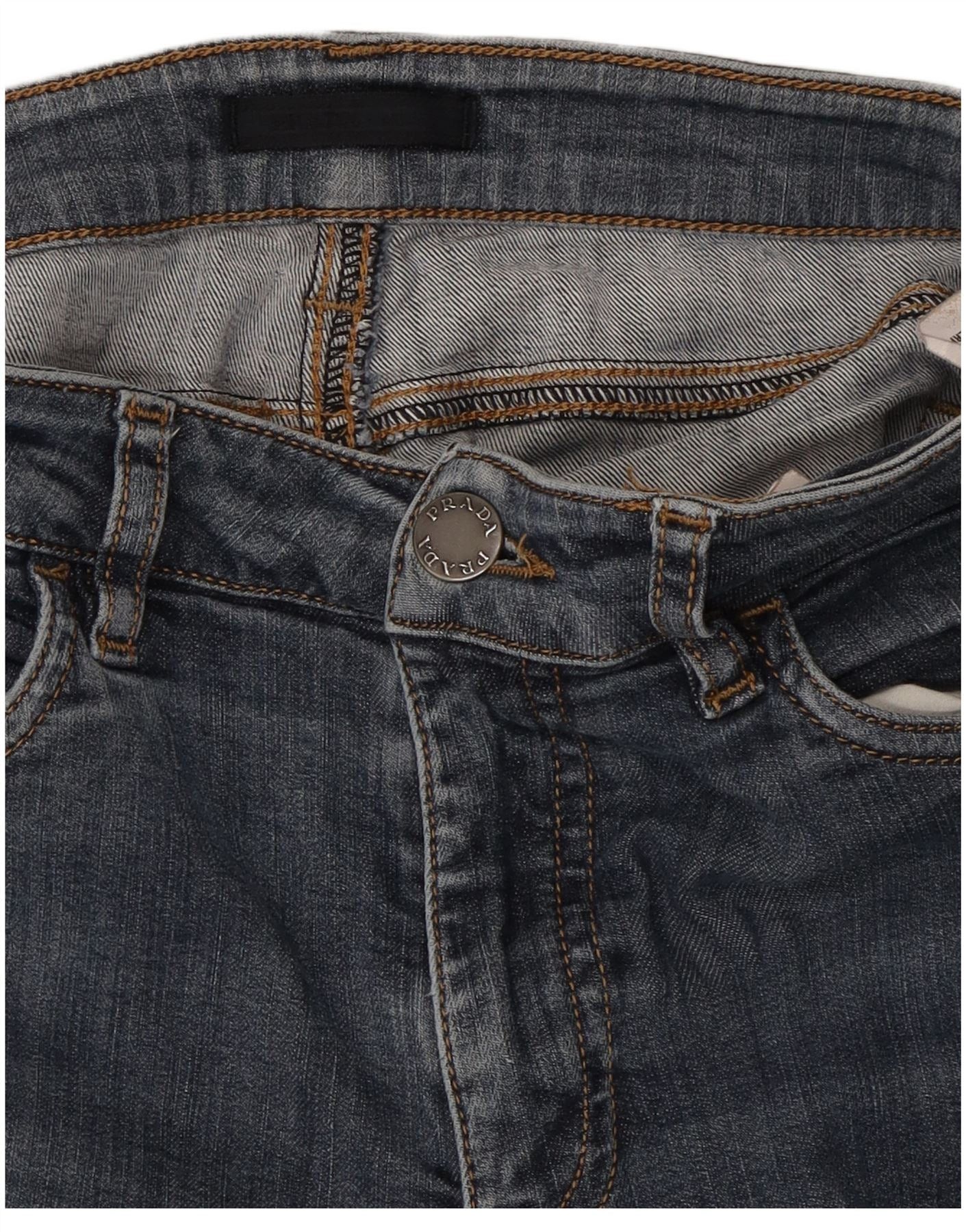 Prada Womens Skinny Jeans W25 L28 Blue Cotton Size 42" / US 20 - 4 Thumbnail