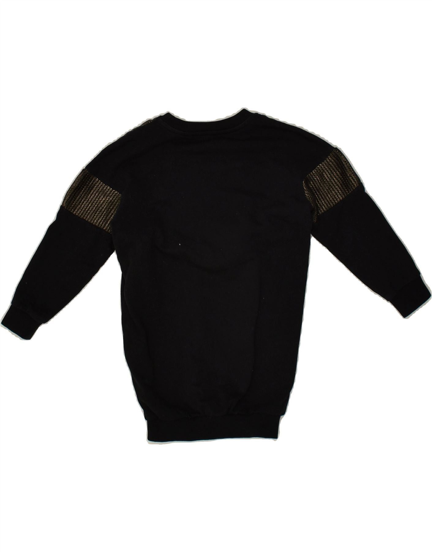 Diesel Girls Long Sleeve Jumper Dress 2-3 Years Black Cotton Size XXS / US 00 / IT 34 - 2 Thumbnail