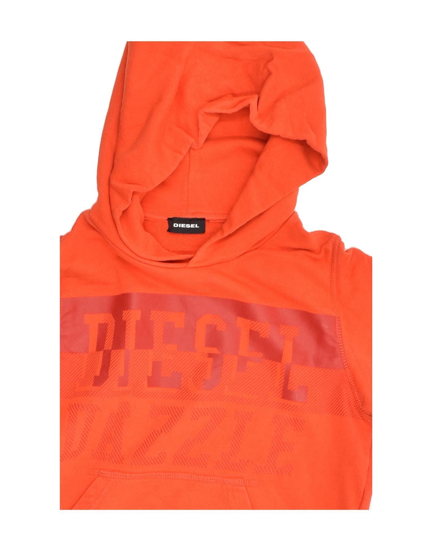 Diesel Girls Graphic Hoodie Jumper 9-10 Years Red Cotton Size M / US 6-8 / IT 42-44 - 4 Thumbnail