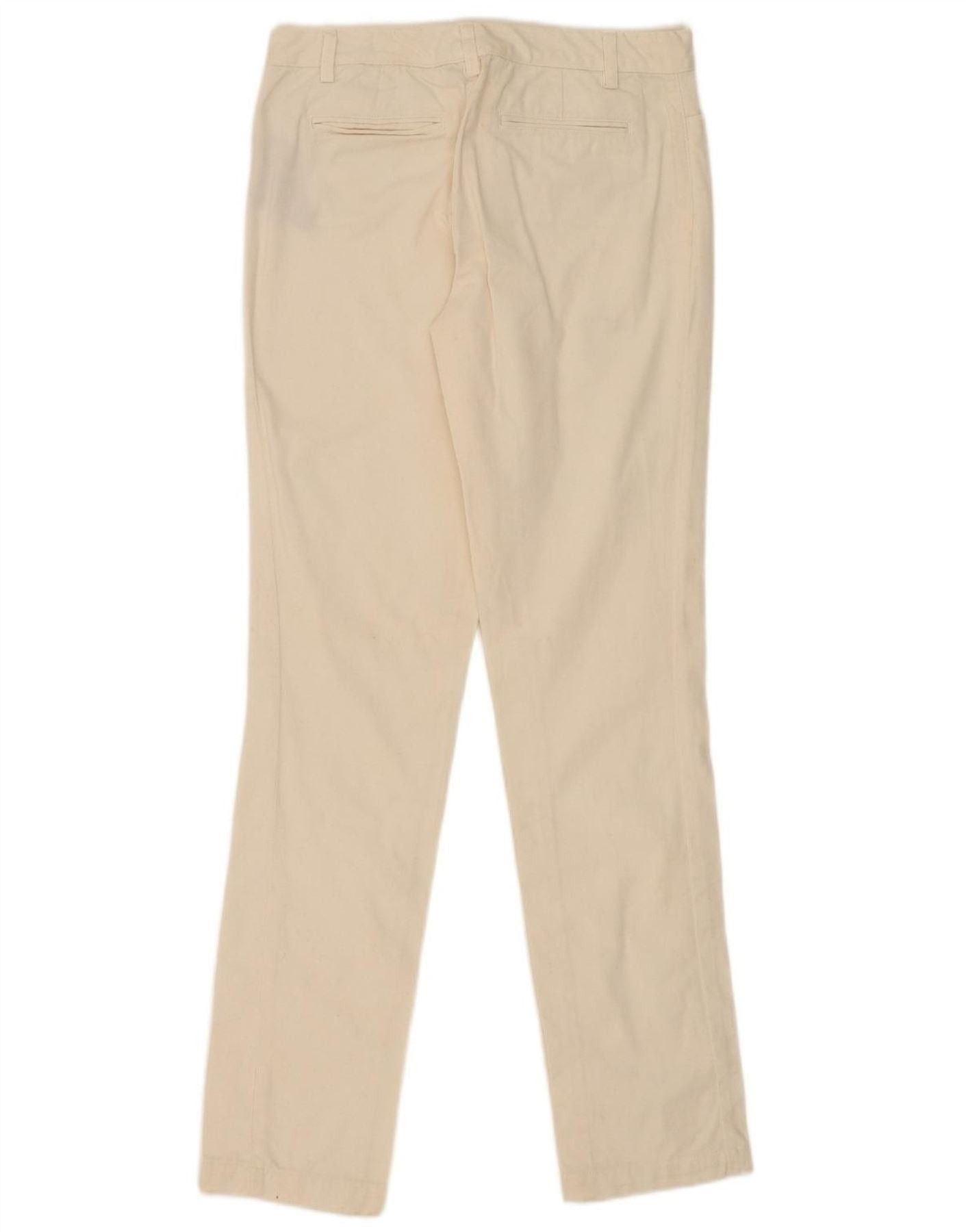 Ralph Lauren Womens Slim Casual Trousers US 6 Medium W30 L33 Off White Size 28" / US 6 / IT 42 - 2 Thumbnail