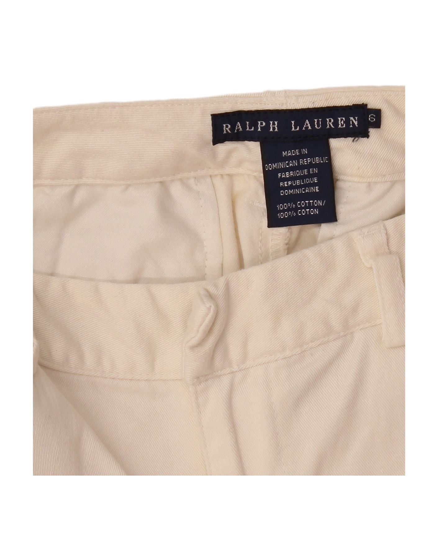 Ralph Lauren Womens Slim Casual Trousers US 6 Medium W30 L33 Off White Size 28" / US 6 / IT 42 - 4 Thumbnail