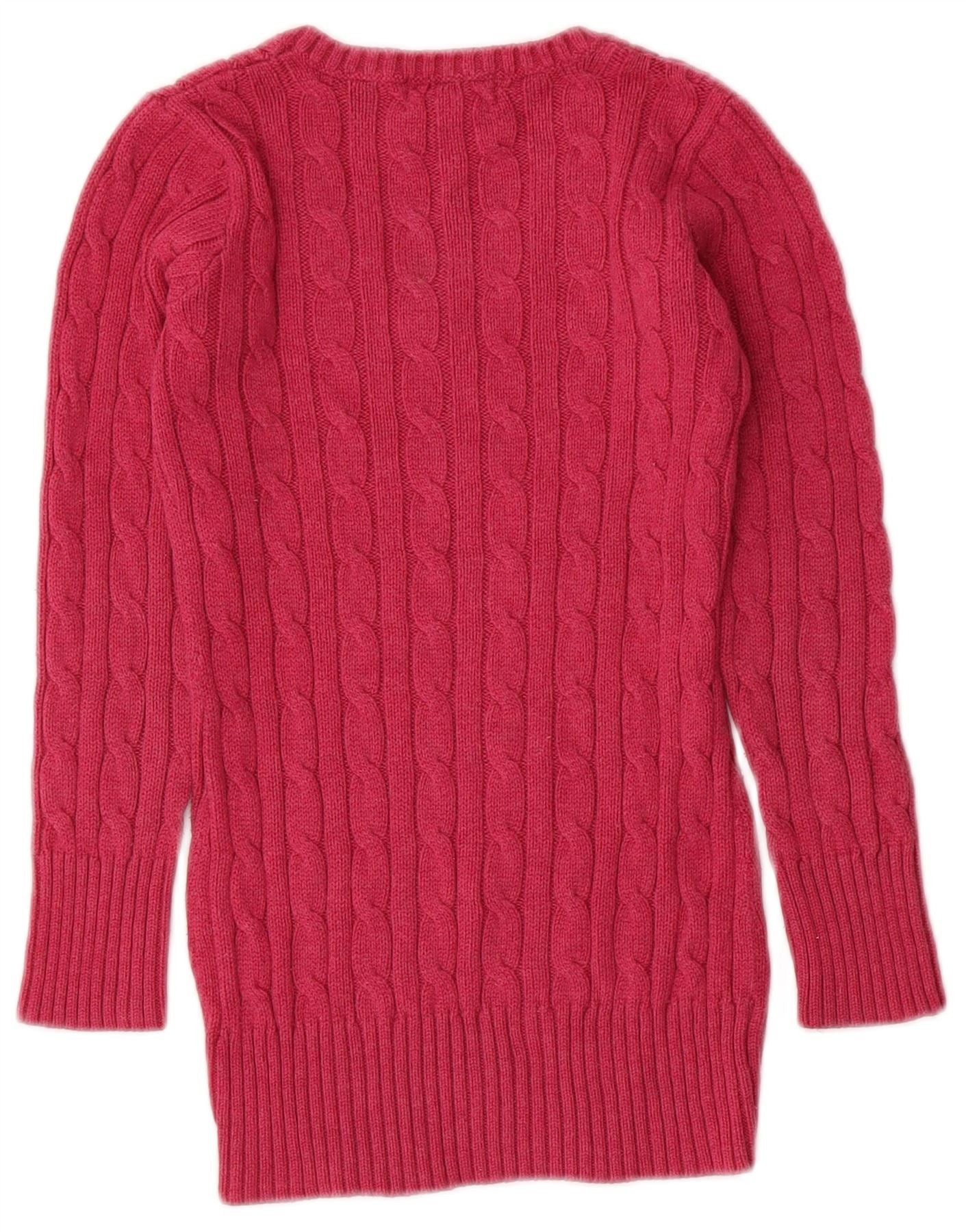Ralph Lauren Girls Jumper Dress 6-7 Years Small Pink Cotton Size XS / US 0-2 / IT 36-38 - 2 Thumbnail