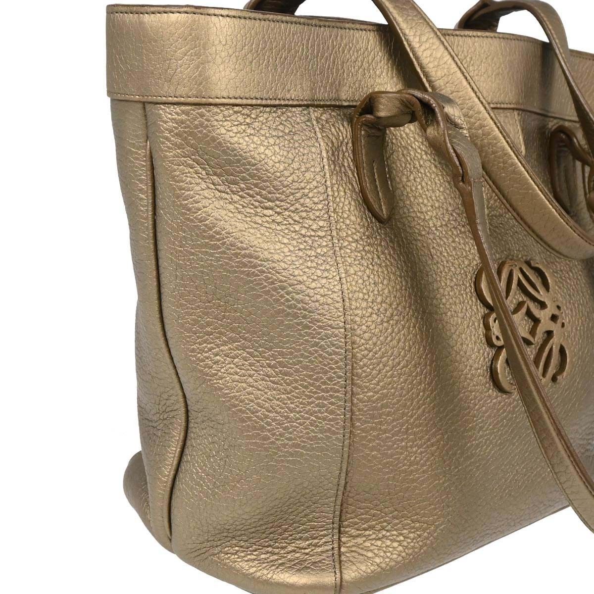 Loewe Loewe Vintage Anagram Tote Leather Size ONE SIZE - 3 Thumbnail