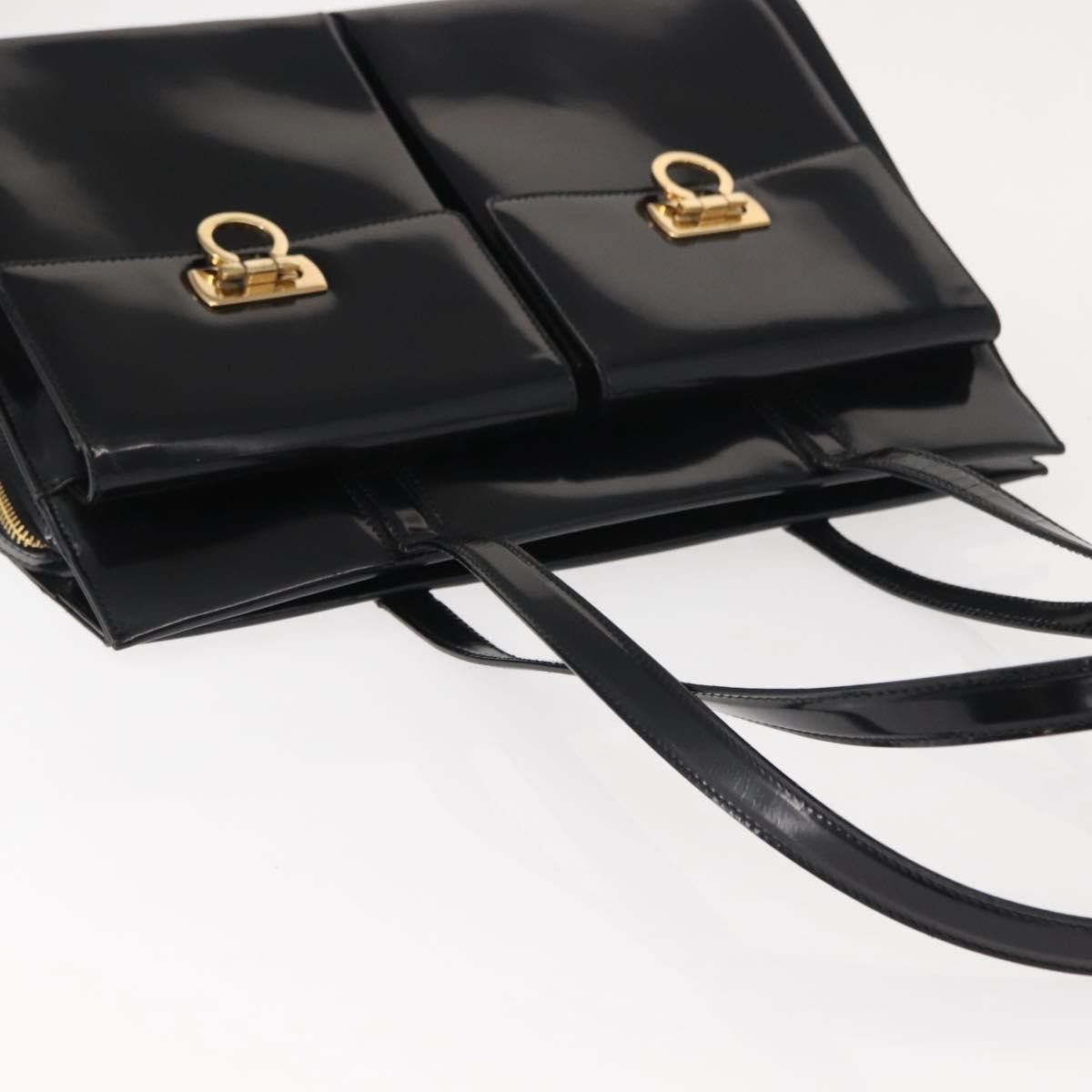Salvatore Ferragamo Salvatore Ferragamo Gancini Tote Patent leather Size ONE SIZE - 15 Thumbnail
