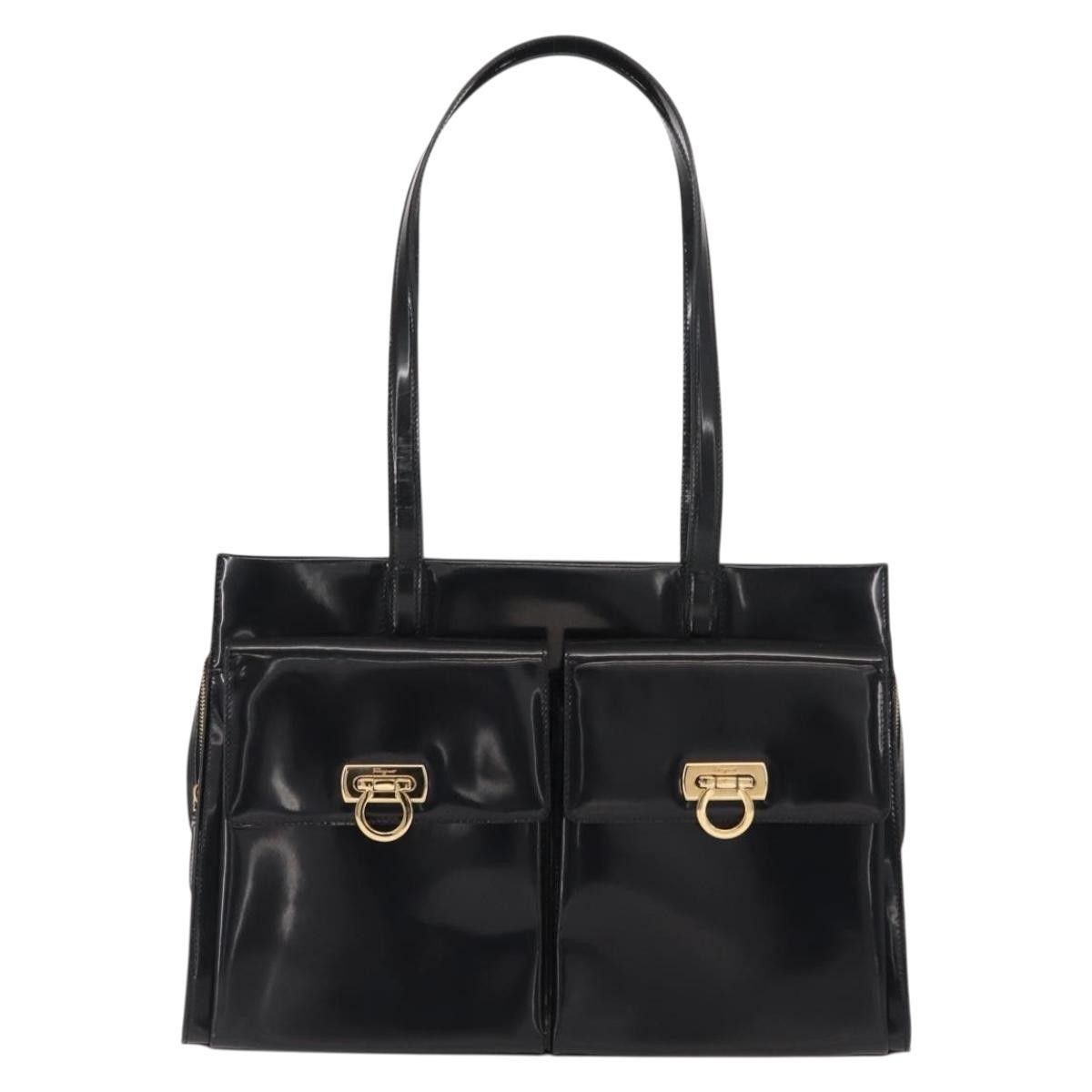 Salvatore Ferragamo Salvatore Ferragamo Gancini Tote Patent leather Size ONE SIZE - 18 Thumbnail