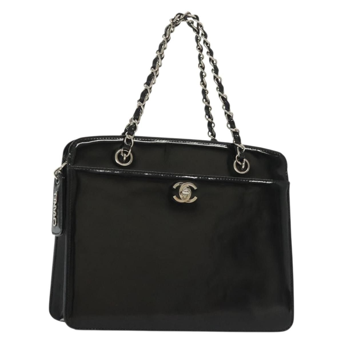 Chanel Chanel Vintage CC Lock Pocket Chain Tote Patent Size ONE SIZE - 18 Thumbnail