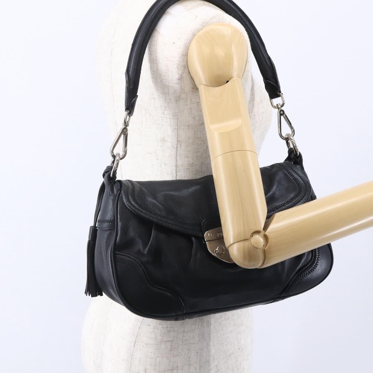 Prada Prada Pushlock Shoulder Bag Leather Size ONE SIZE - 16 Thumbnail